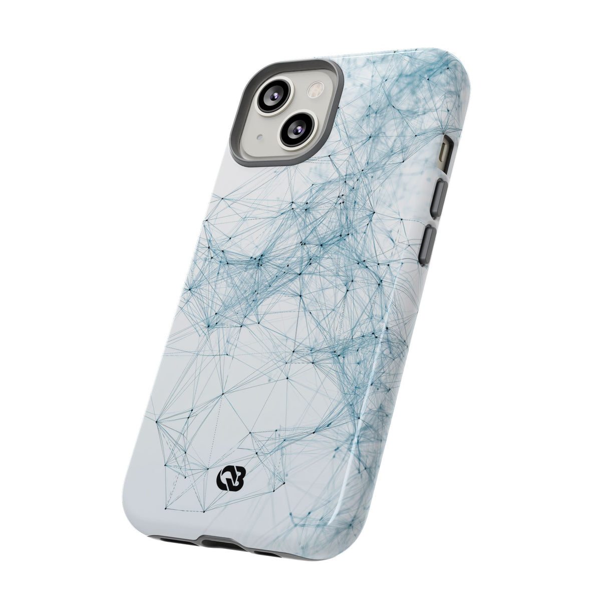 Blue Tough Phone Case for iPhone - Glacial Neural Web