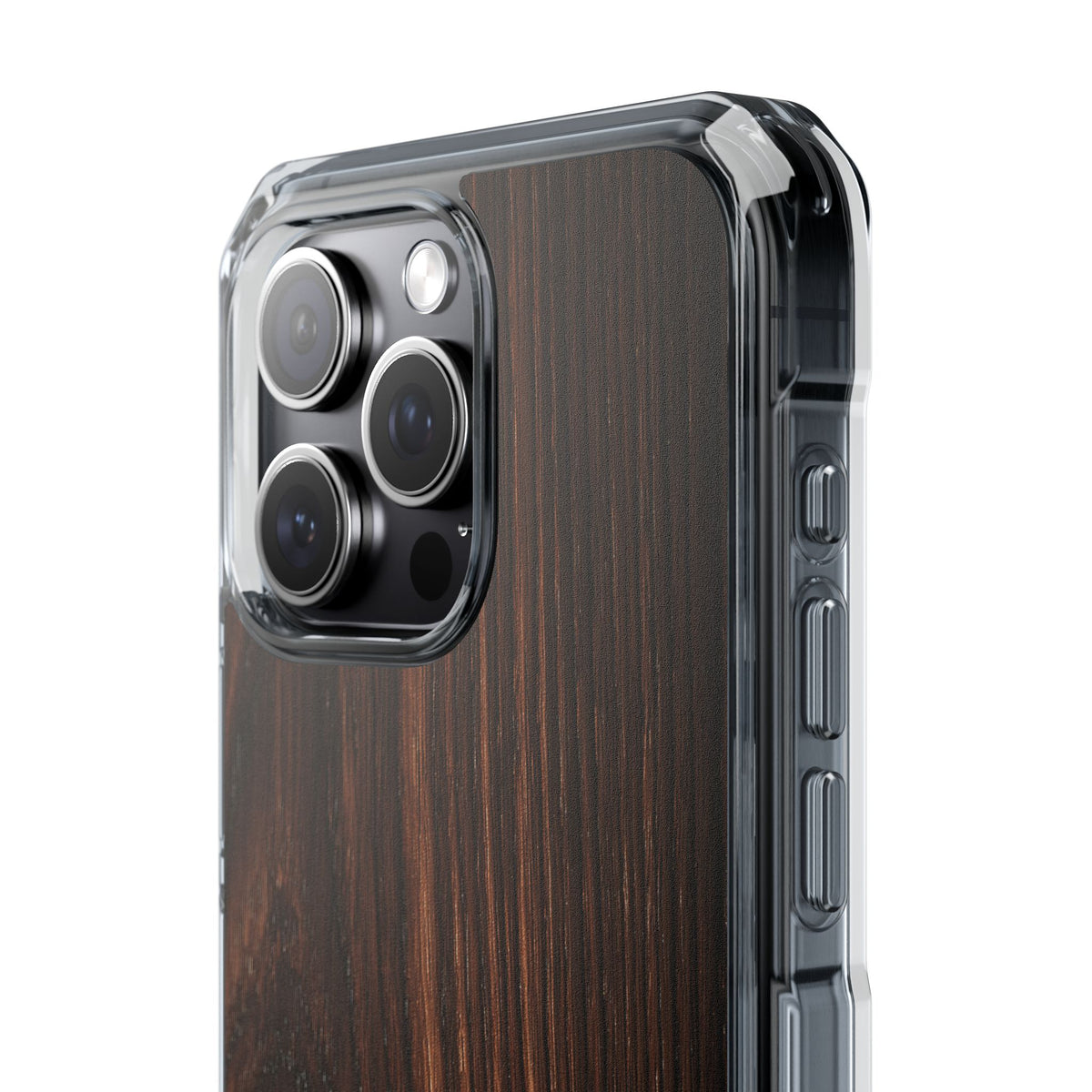 Brown Impact MagSafe Phone Case for iPhone - Burnished Mahogany Grain