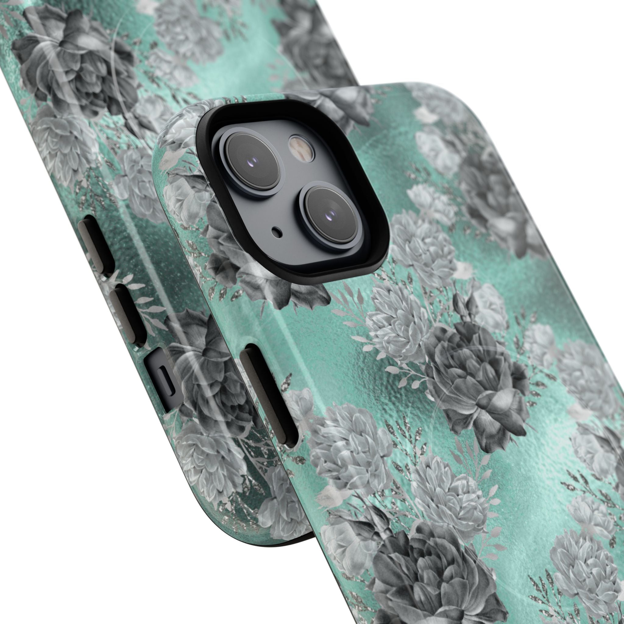 Frost Mint Floral · Tough+ Magsafe