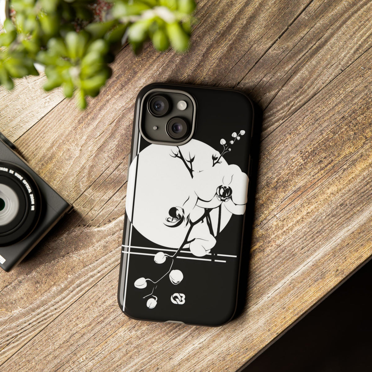 Nocturne Orchid Bloom · Tough Phone Case for iPhone · Black