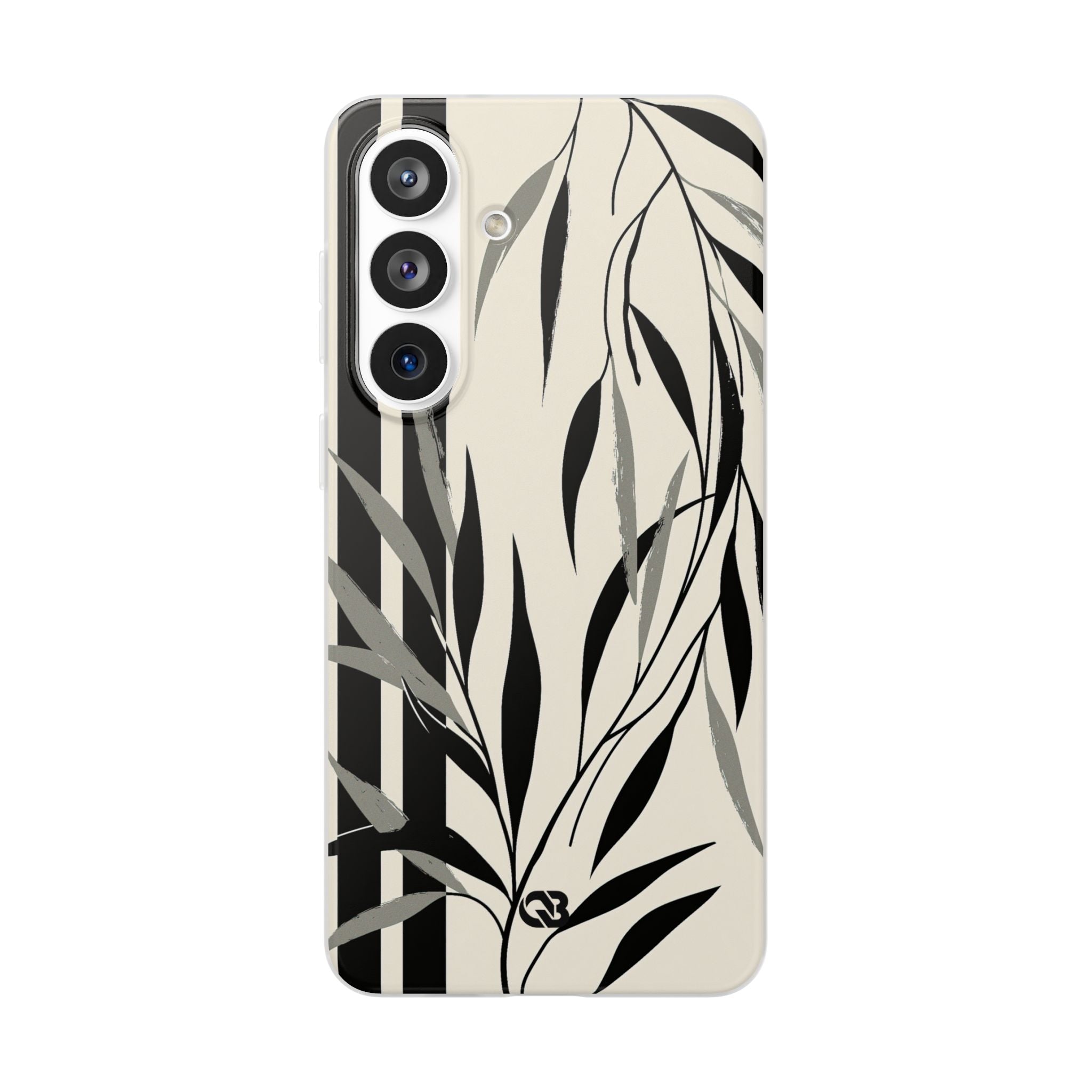 Beige Lite Phone Case for Samsung - Soot Leaf Sketch