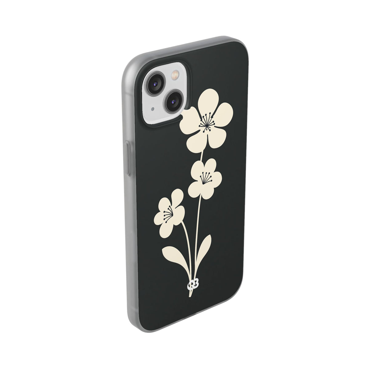 Nordic Blossom · Lite Phone Case for iPhone · Black