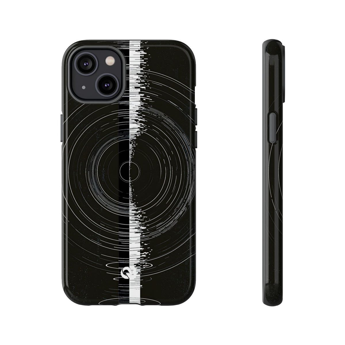 Black Tough Phone Case for iPhone - Obsidian Orbital Signal