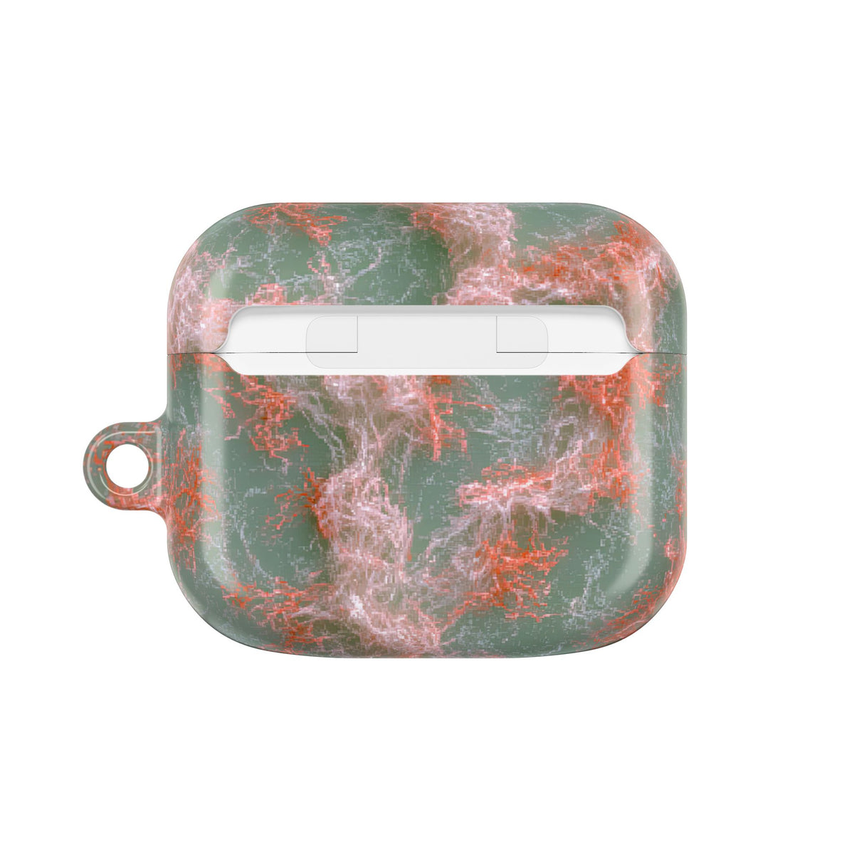 Coral Pixel Matrix · Hard Case for AirPods & AirPods Pro · Green