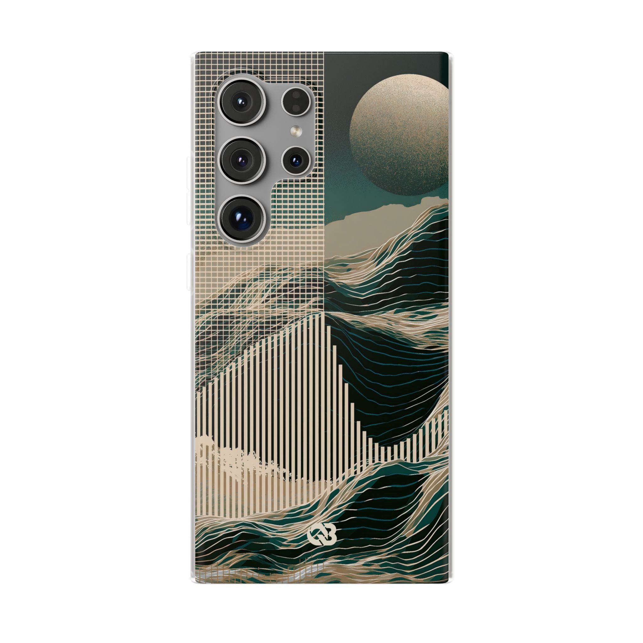 Green Lite Phone Case for Samsung - Lunar Moss Topography