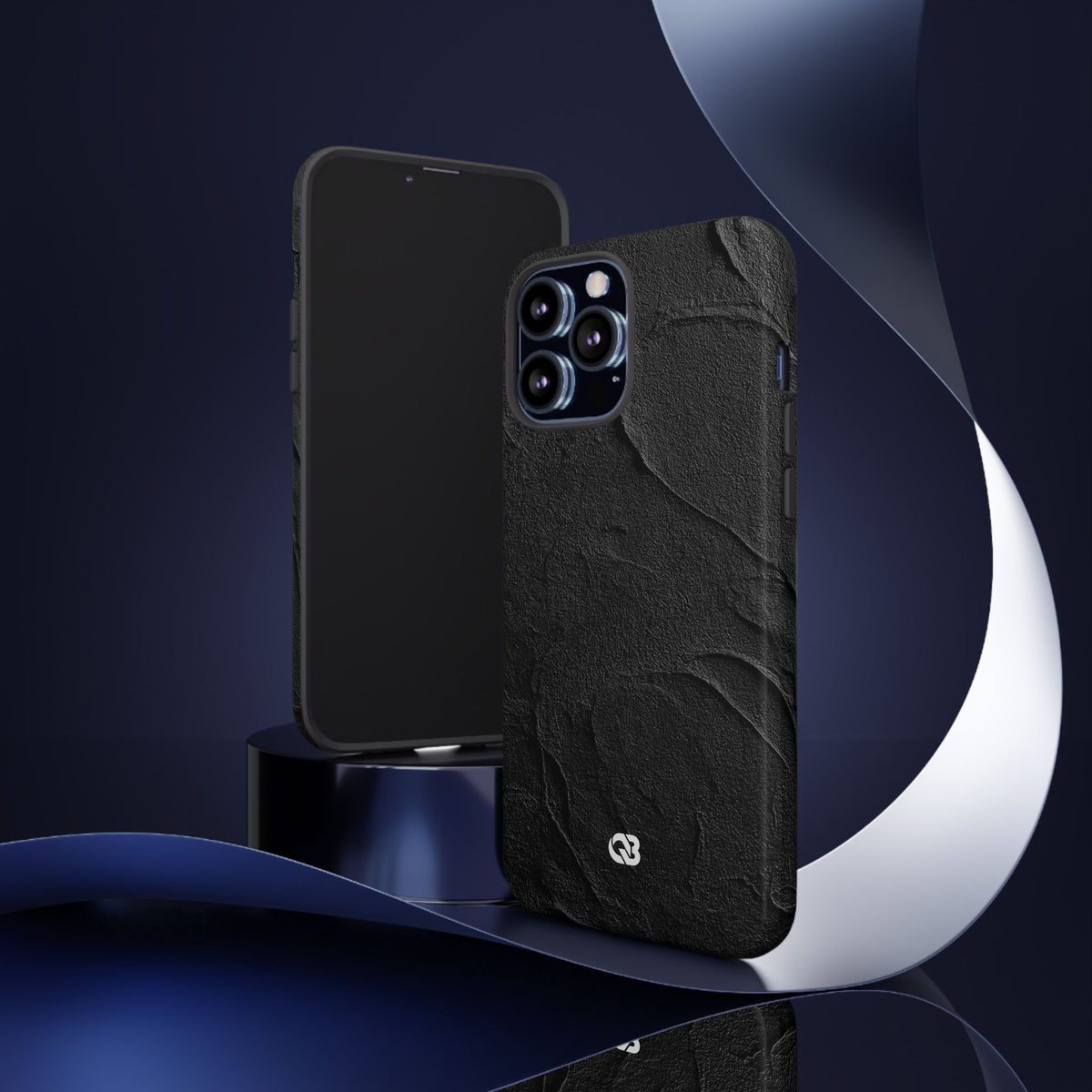 Obsidian Stucco Relief · Tough Phone Case for iPhone · Black