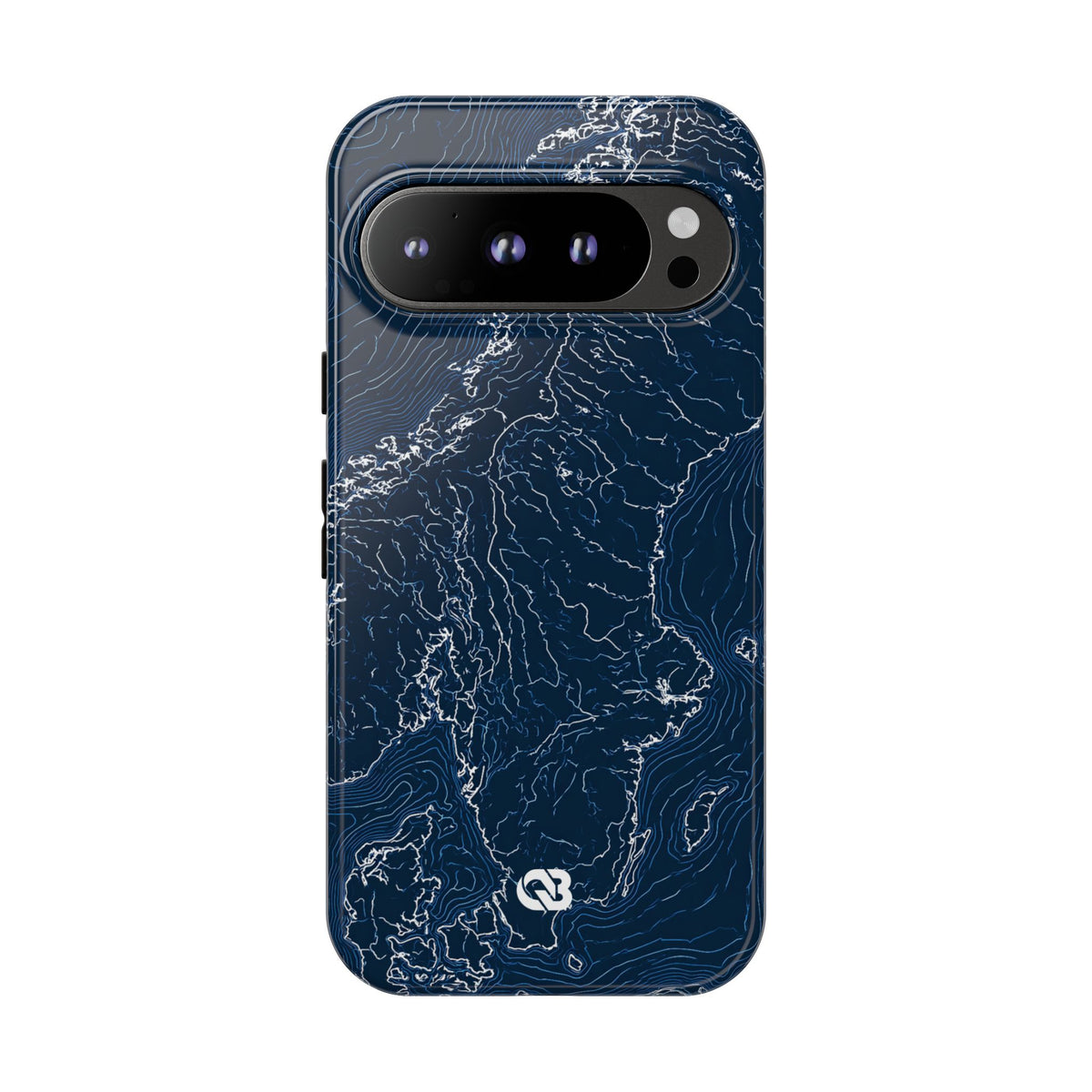 Nordic Contour Chart · Tough Phone Case for Pixel · Blue