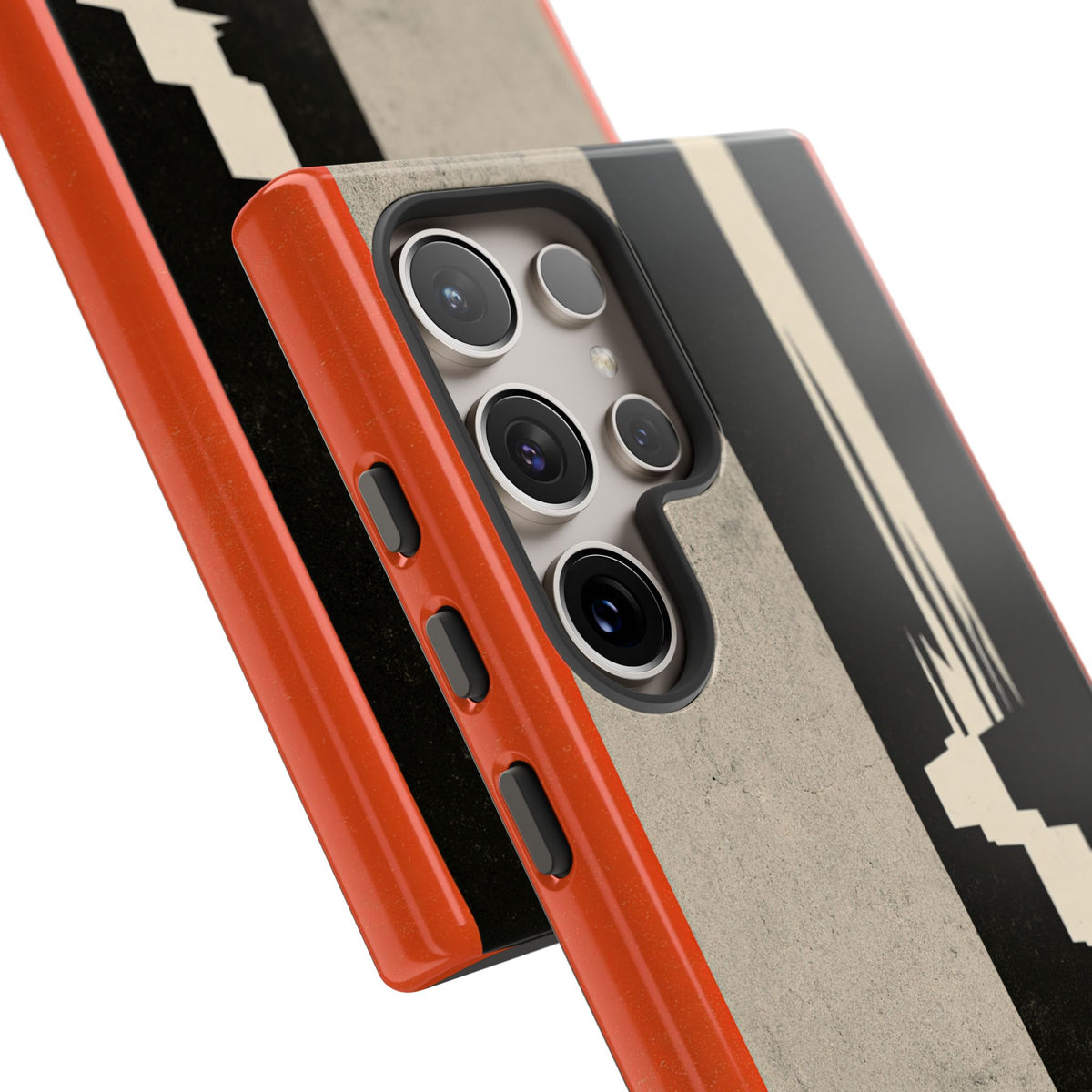 Orange Tough Phone Case for Samsung - Orange Monolith Rift