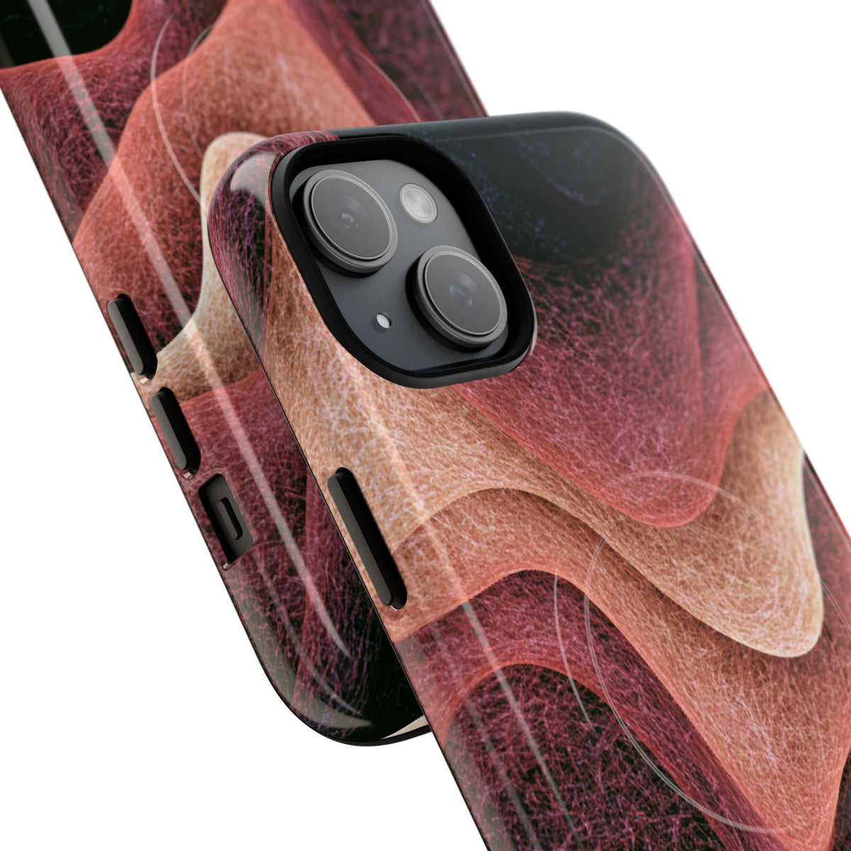 Rose Contour Waves · Tough 2.0 Magnetic Phone Case for iPhone · Pink