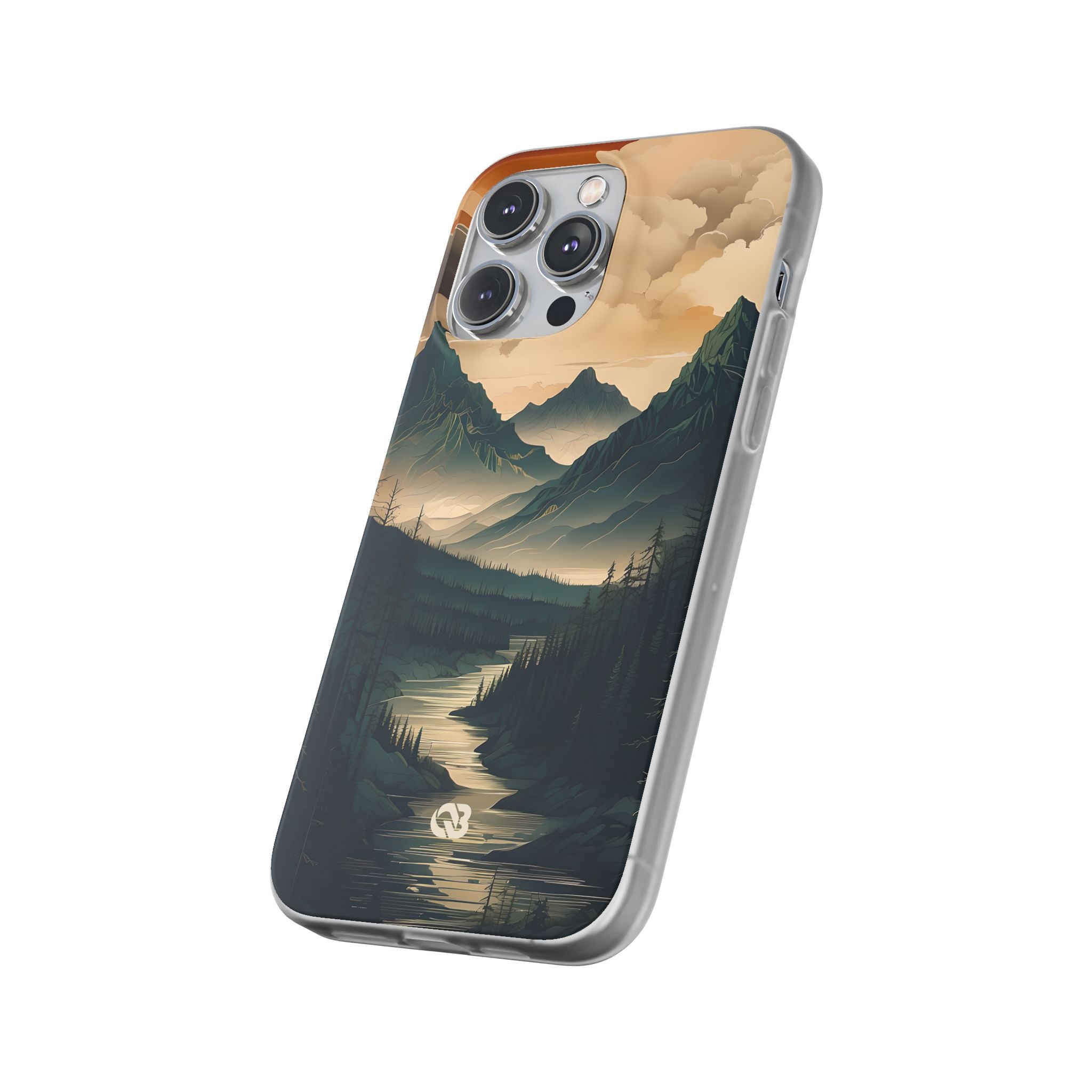 Summit River Dusk · Soft Phone Case for iPhone