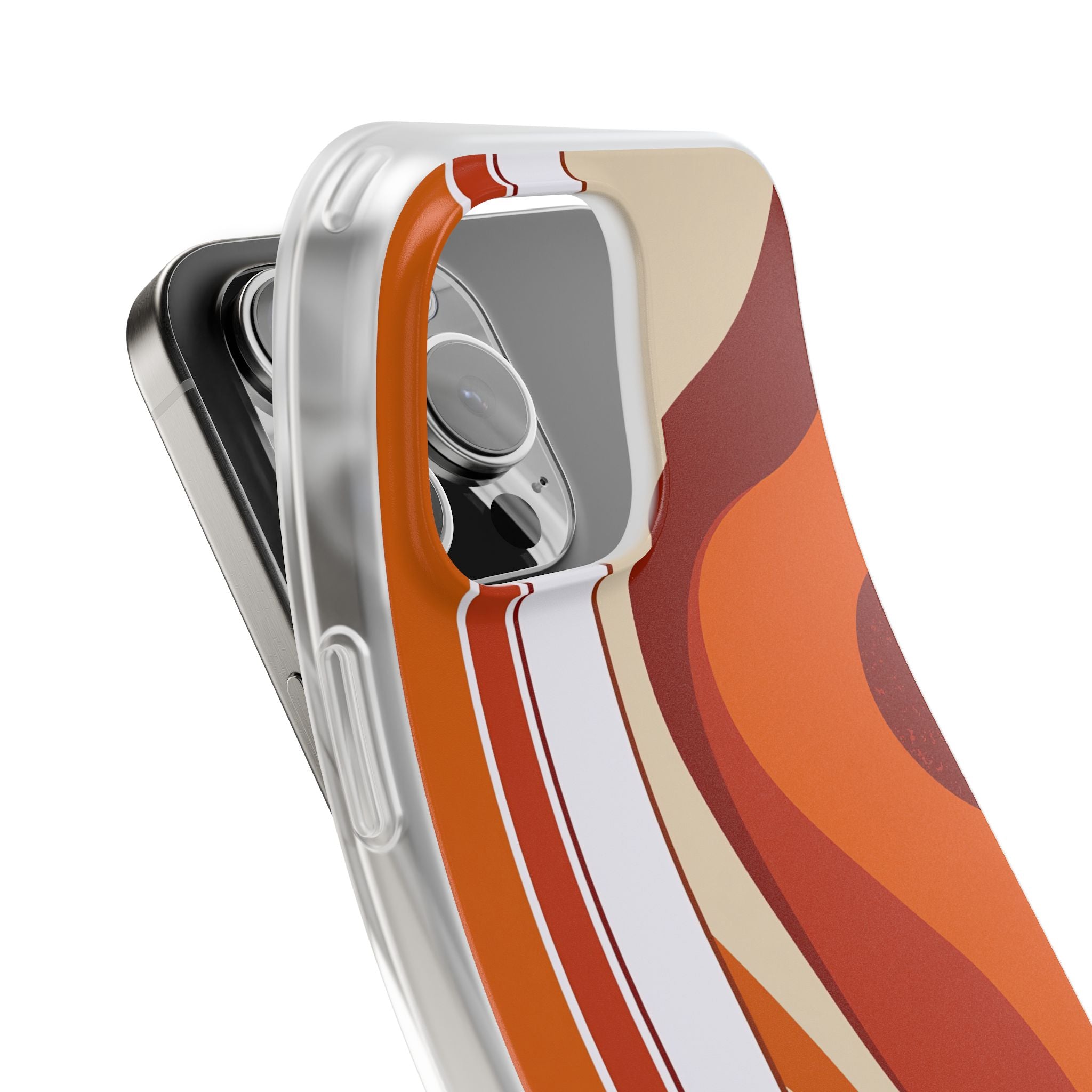 Orange Lite Phone Case for iPhone - Terracotta Metro Line