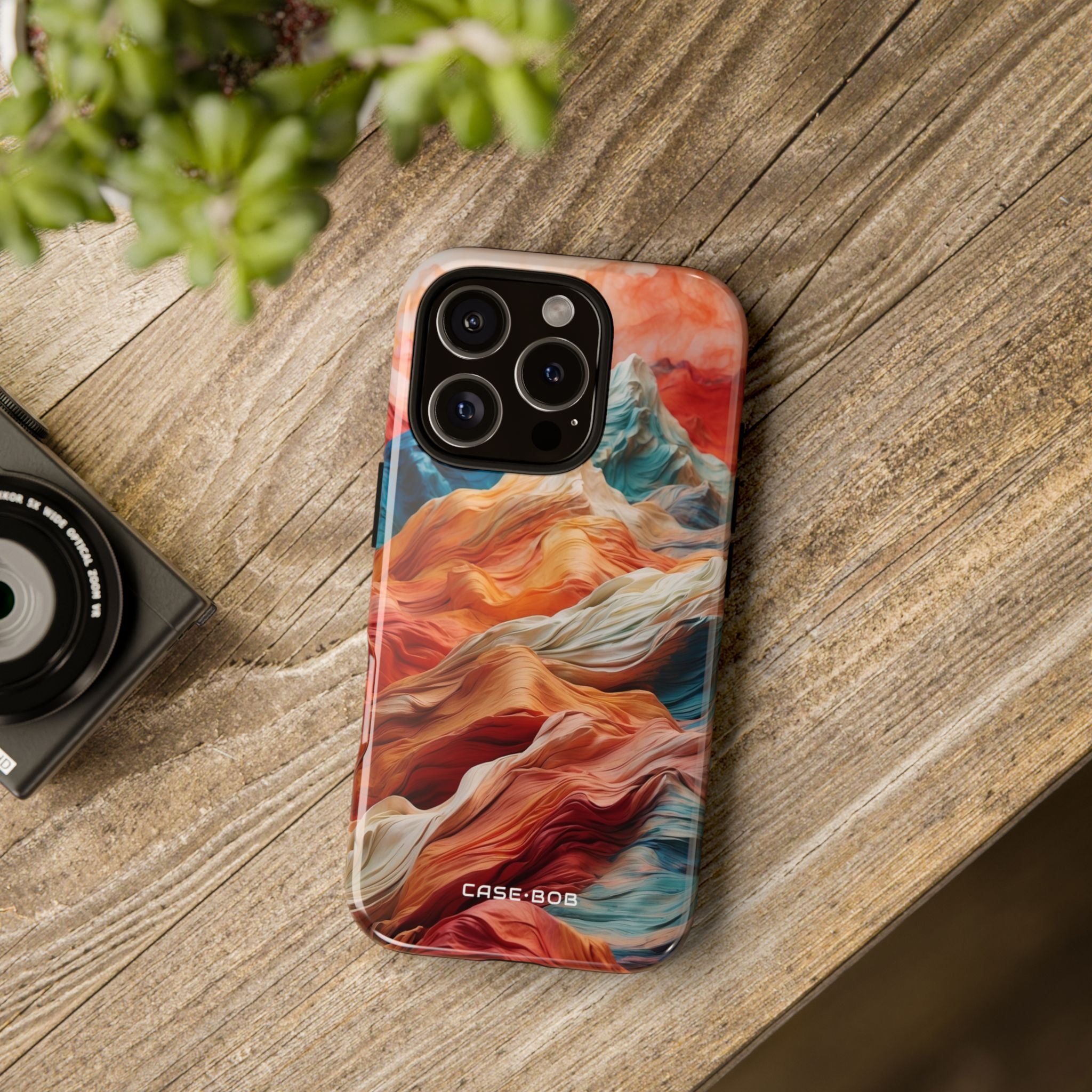 Fabric Peaks Sunset iPhone 16 Pro Case - Tough