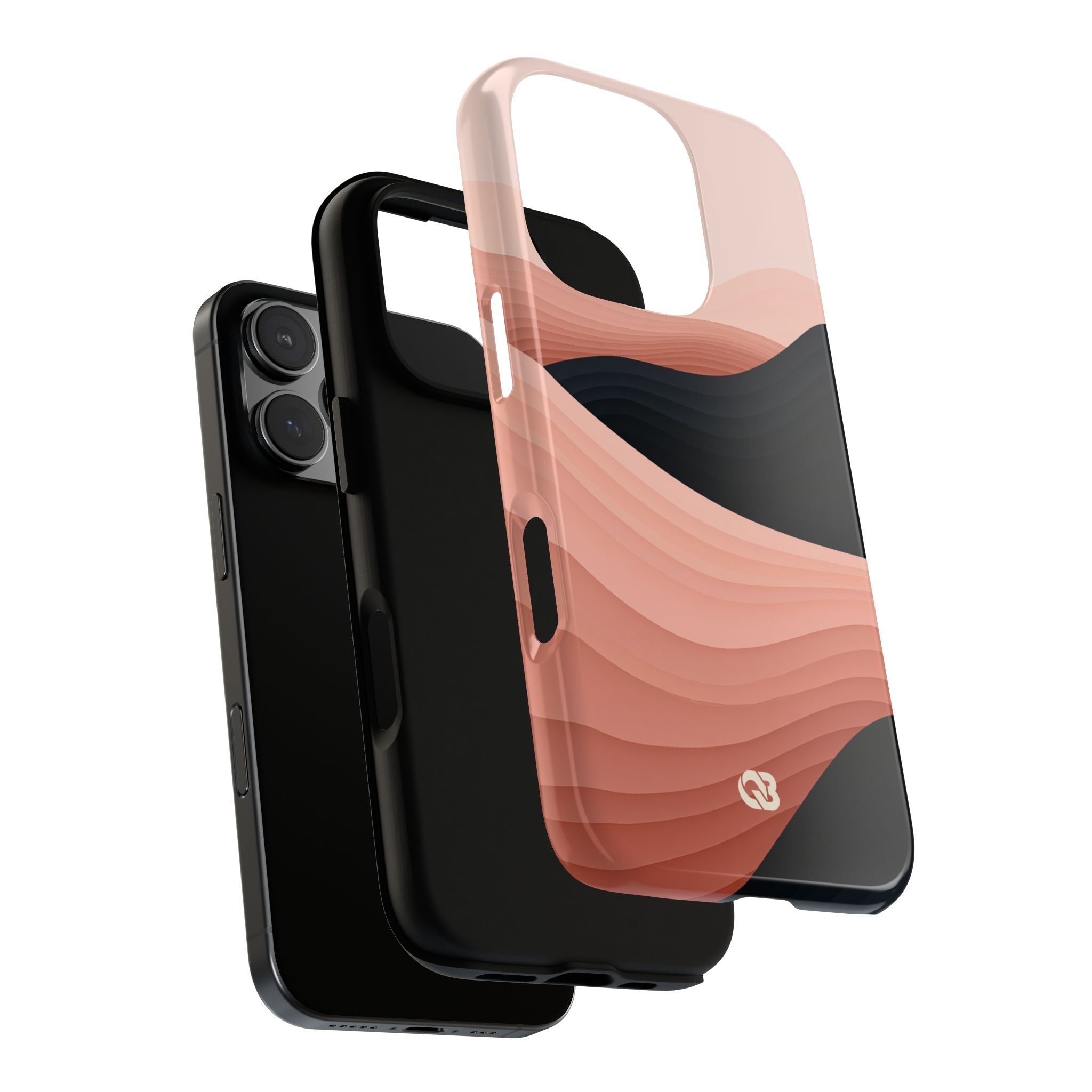 Pink Tough Phone Case for iPhone - Dune Shadow Layers