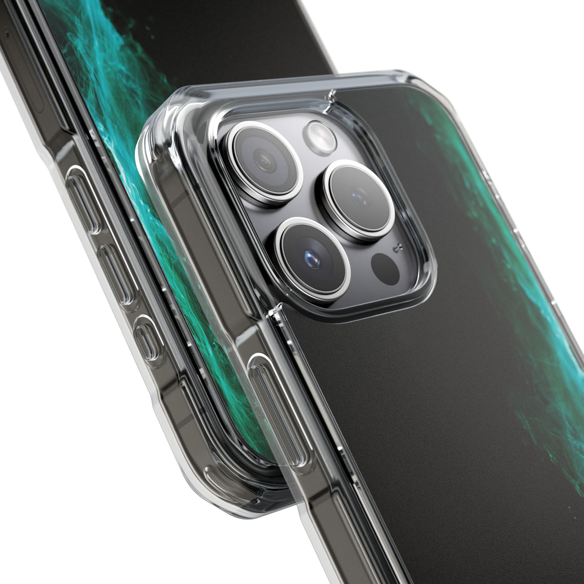 Luminous Plume · Clear Impact Magnetic Phone Case for iPhone · Teal