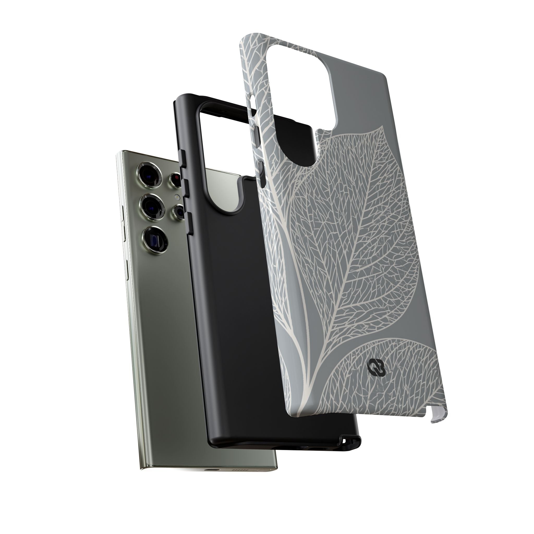 Grey Tough Phone Case for Samsung - Frosted Ash Veins