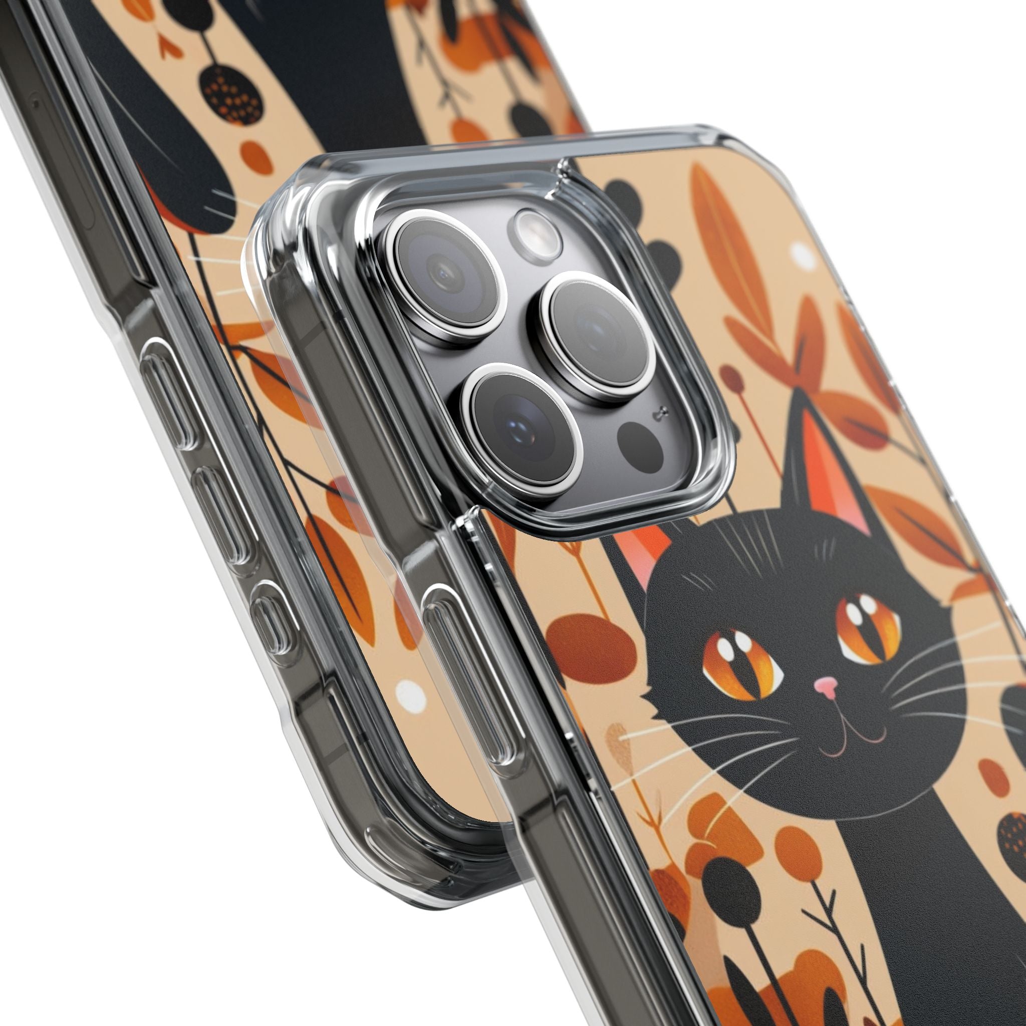 Black Cat Glow iPhone 15 Pro Max Case - Impact