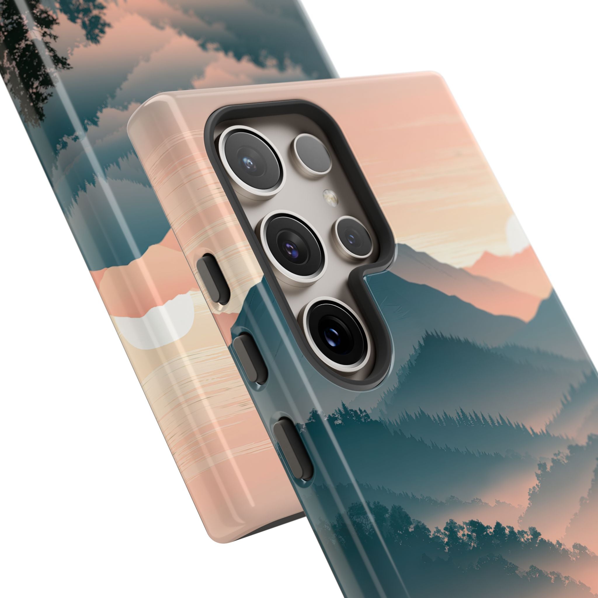 Teal Tough Phone Case for Samsung - Alpine Teal Horizon