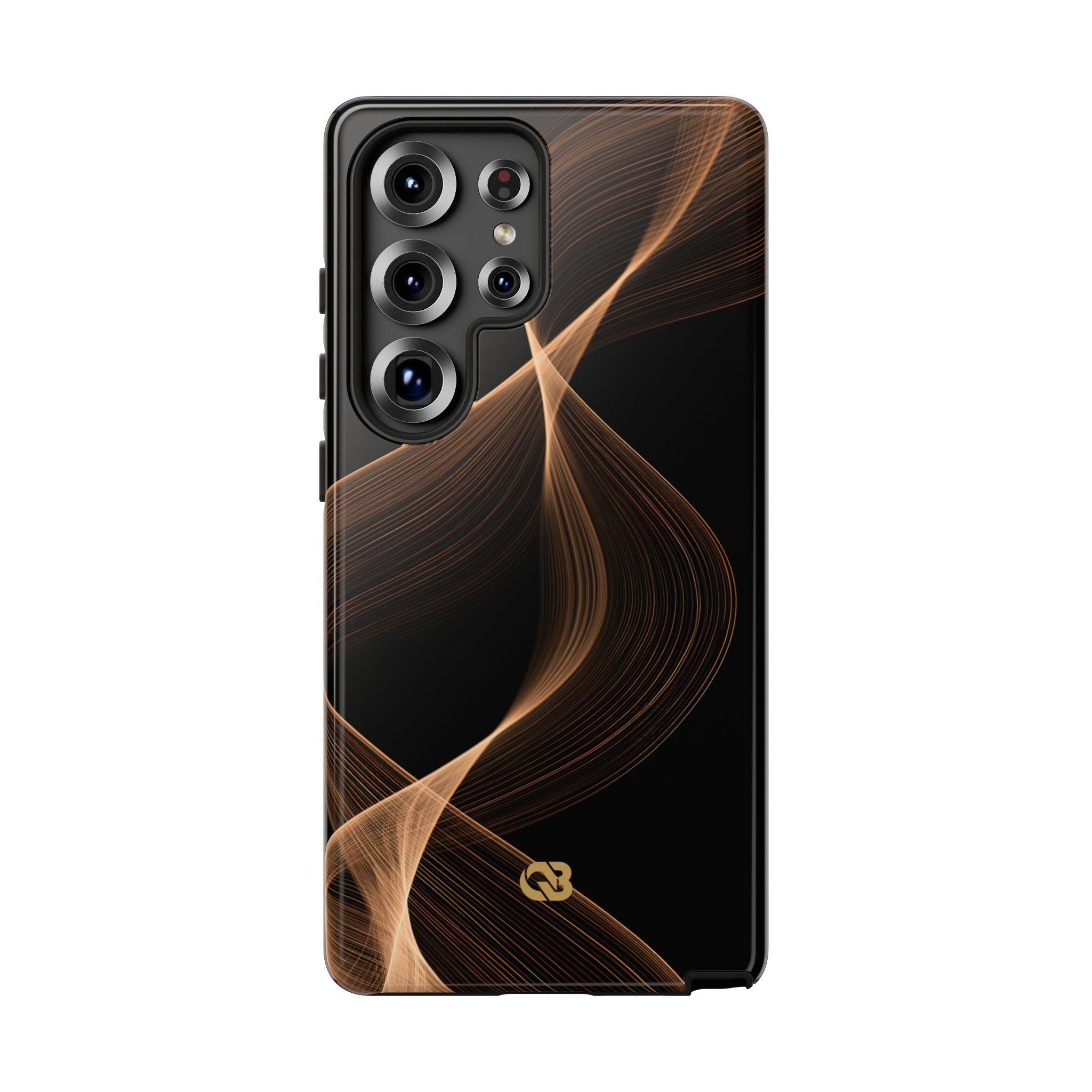 Brown Tough Phone Case for Samsung - Copper Silk Wave