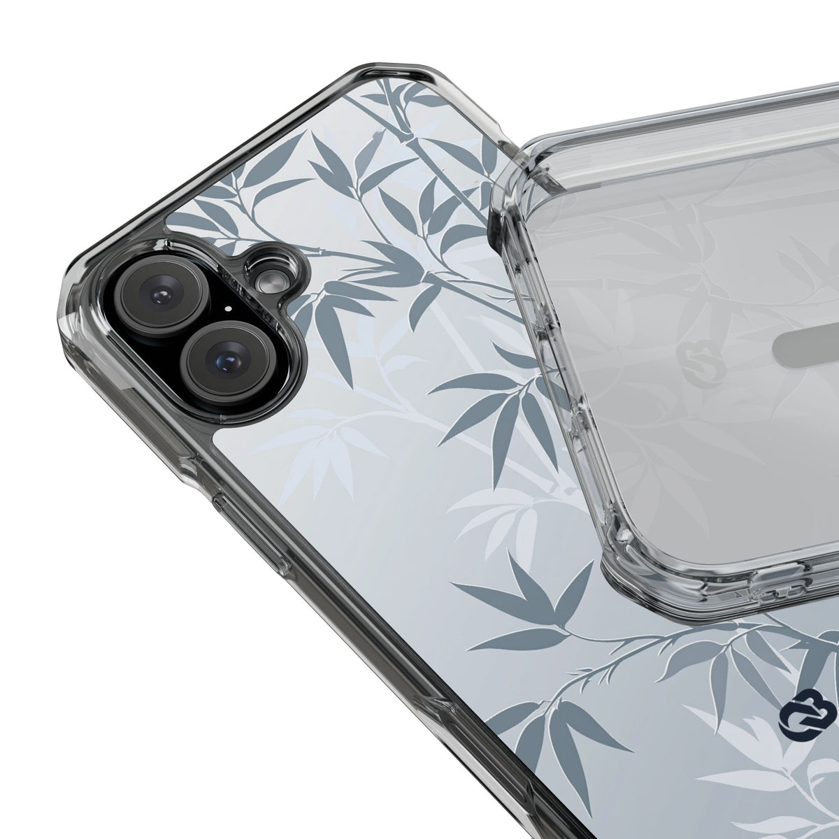 Misty Bamboo Grove · Clear Impact Magnetic Phone Case for iPhone · Blue