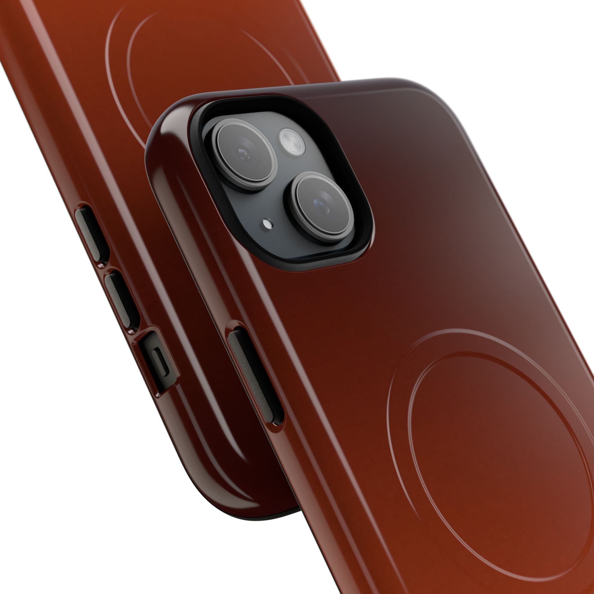 Orange Tough 2.0 Magsafe Phone Case for iPhone - Obsidian Ember Fade