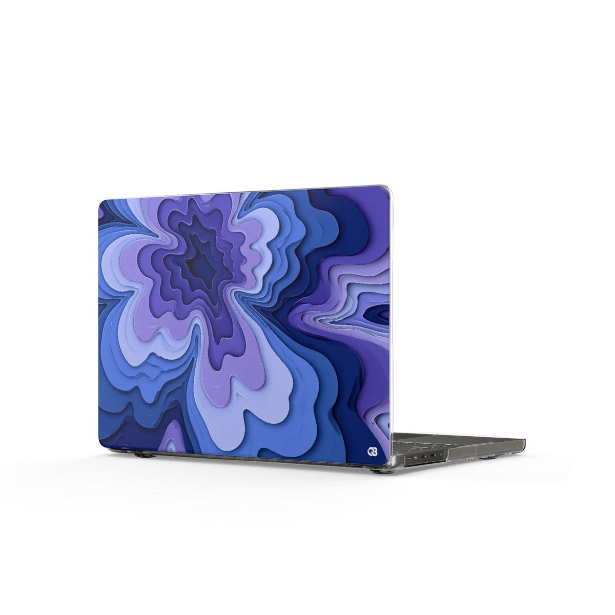 Periwinkle Strata Bloom · Clear Hard Case for MacBook · Purple