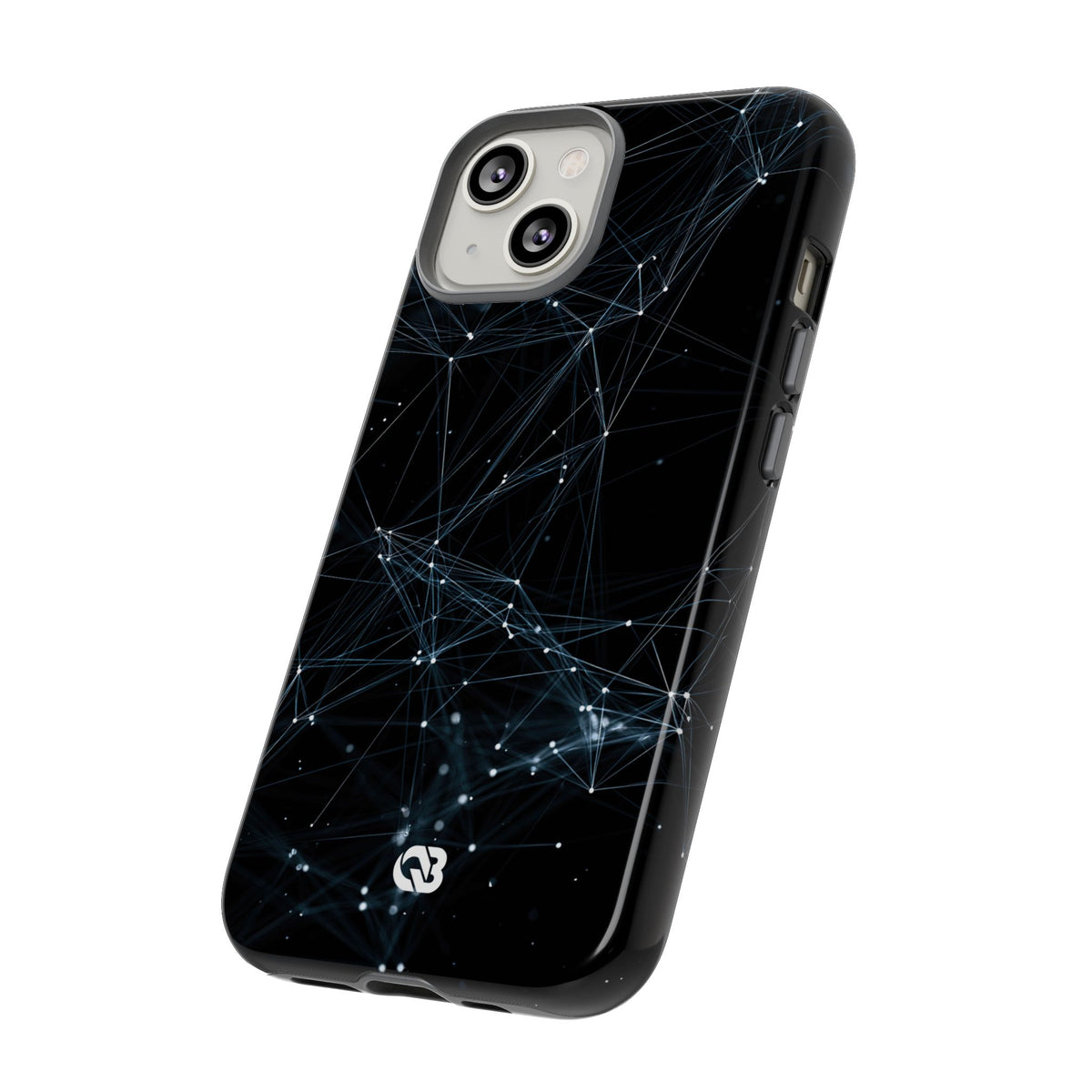 Black Tough Phone Case for iPhone - Arctic Neural Mesh