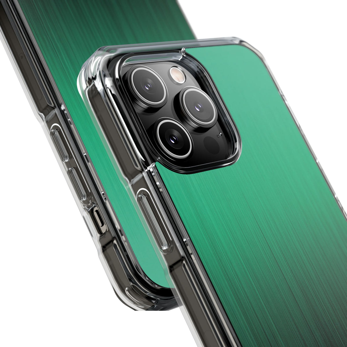 Emerald Cascade · Clear Impact Magnetic Phone Case for iPhone · Green