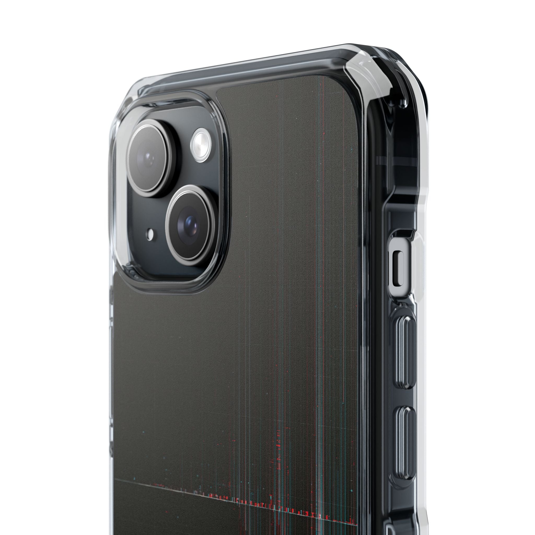 Black Impact MagSafe Phone Case for iPhone - Corrupted Data Stream