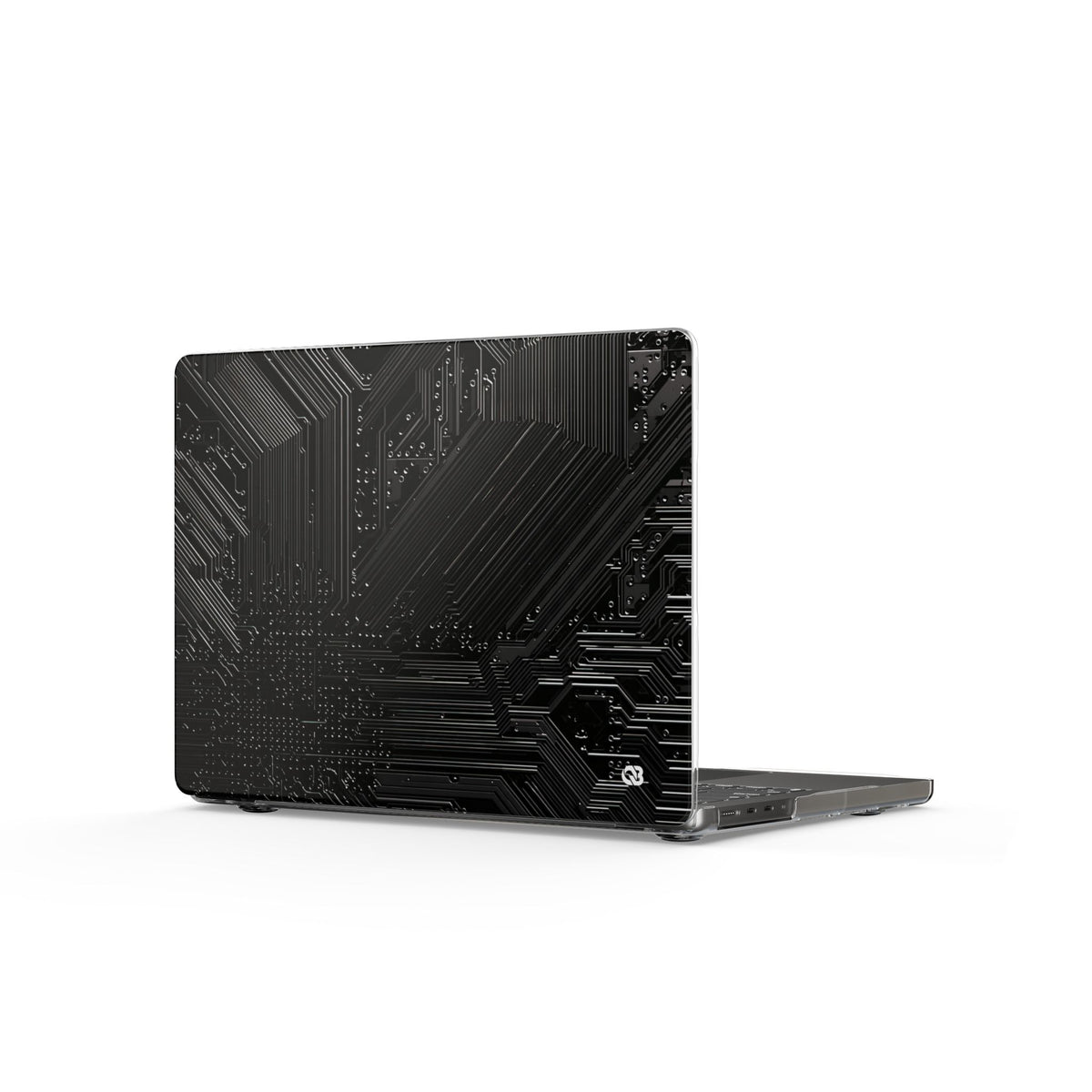 Obsidian Circuitry · Clear Hard Case for MacBook · Black