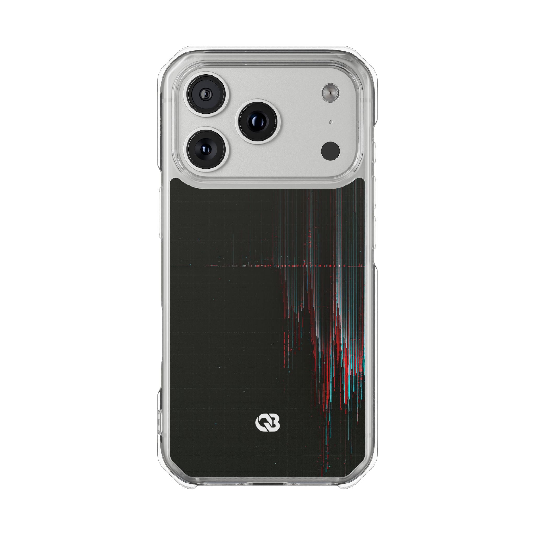 Black Impact MagSafe Phone Case for iPhone - Corrupted Data Stream