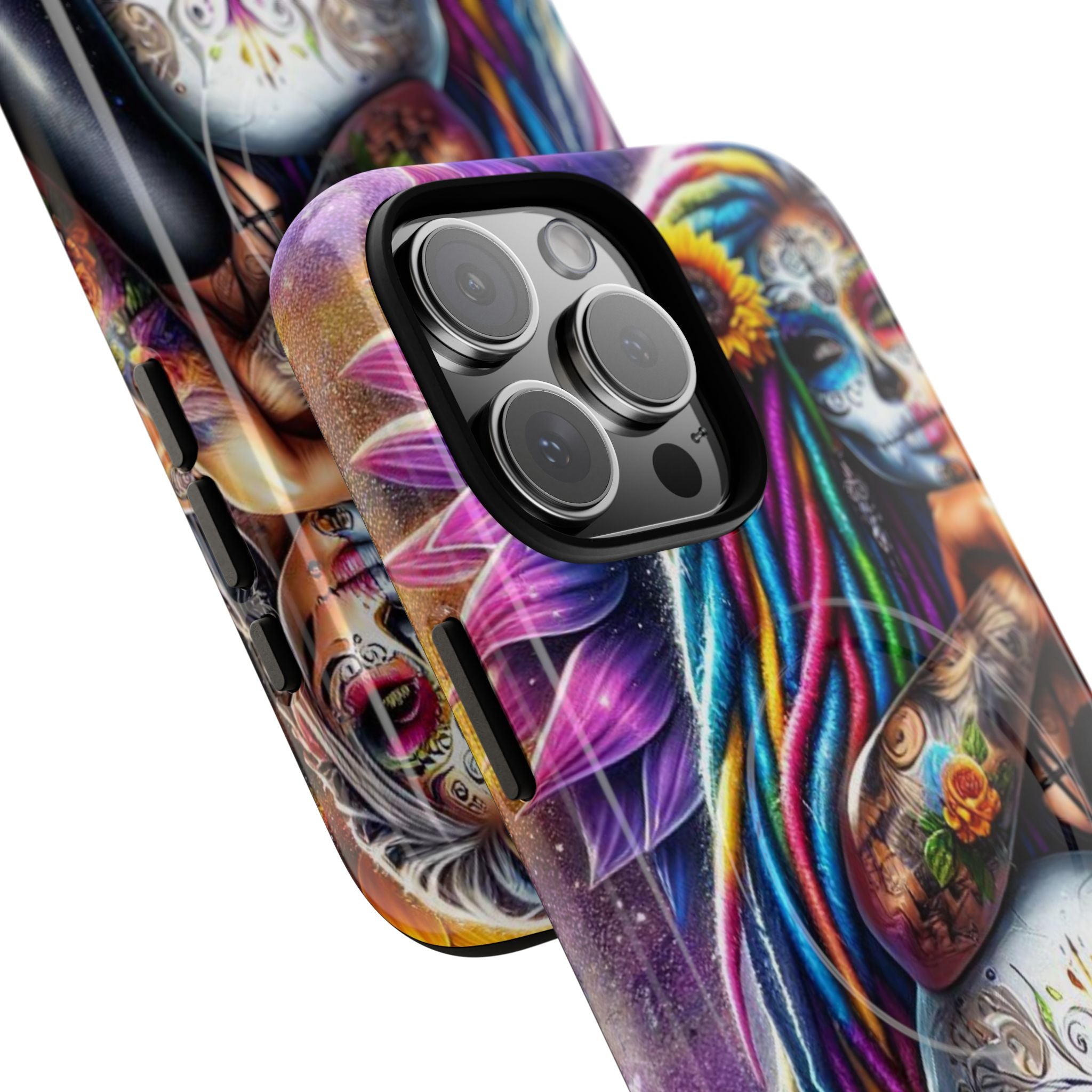 Solblomst Hovedskalle Glød iPhone 16 Pro Max Cover - Tough+