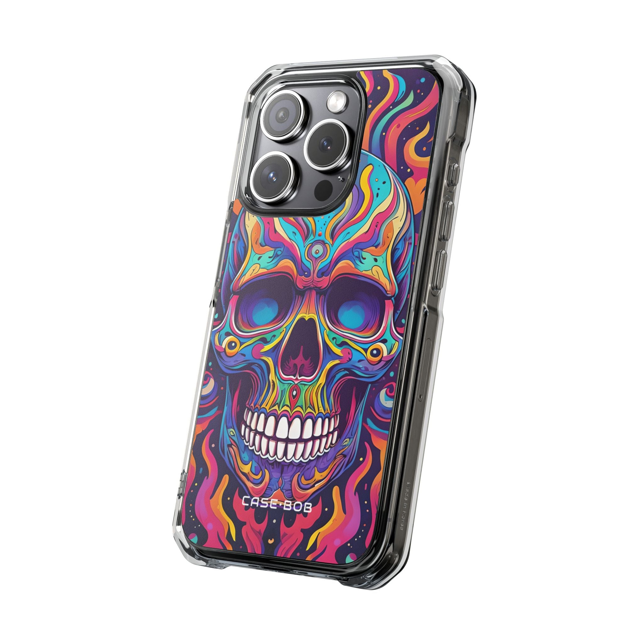 Flaming Skull iPhone 15 Pro Cover - Impact
