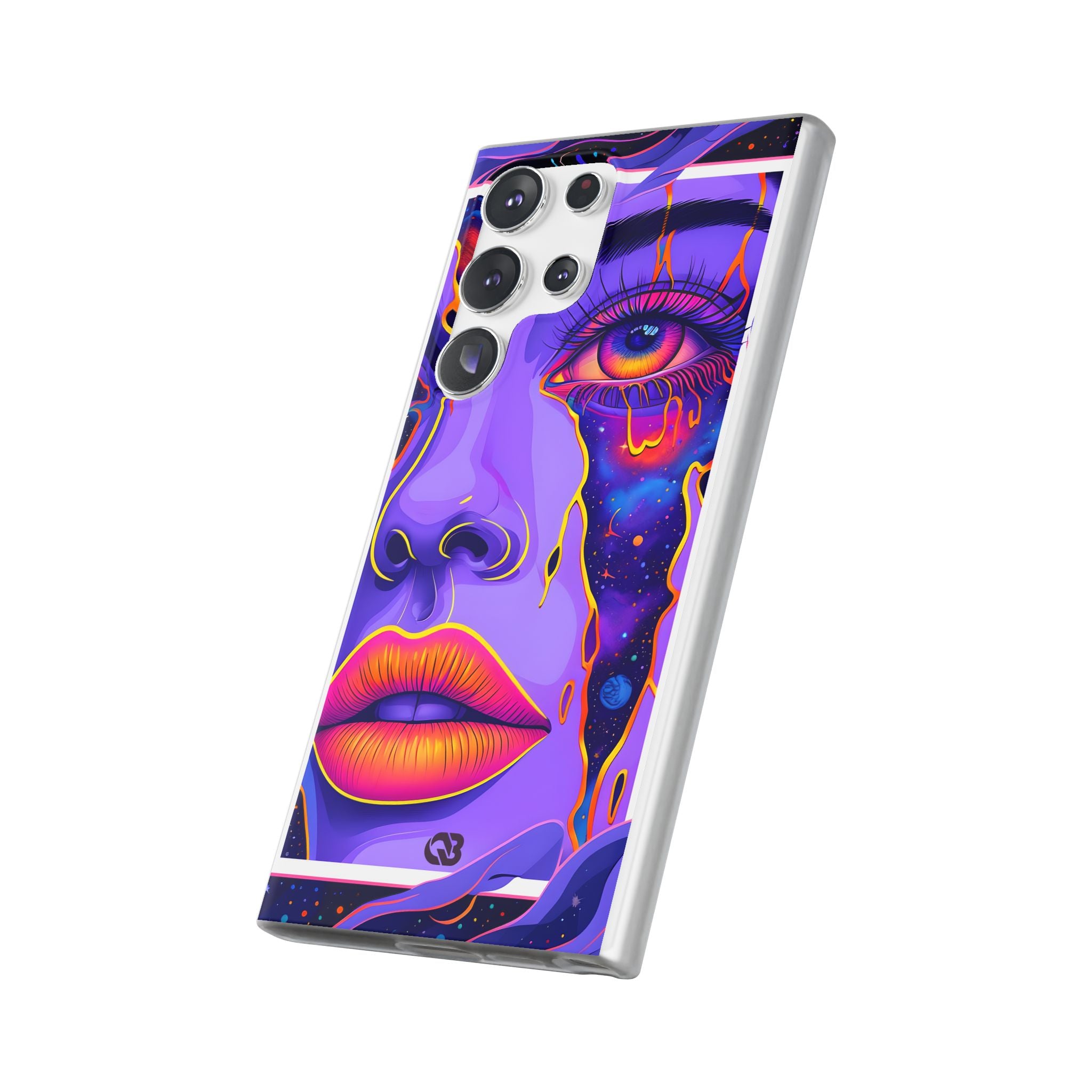 Violet Cosmic Gaze · Soft Custodia per Samsung