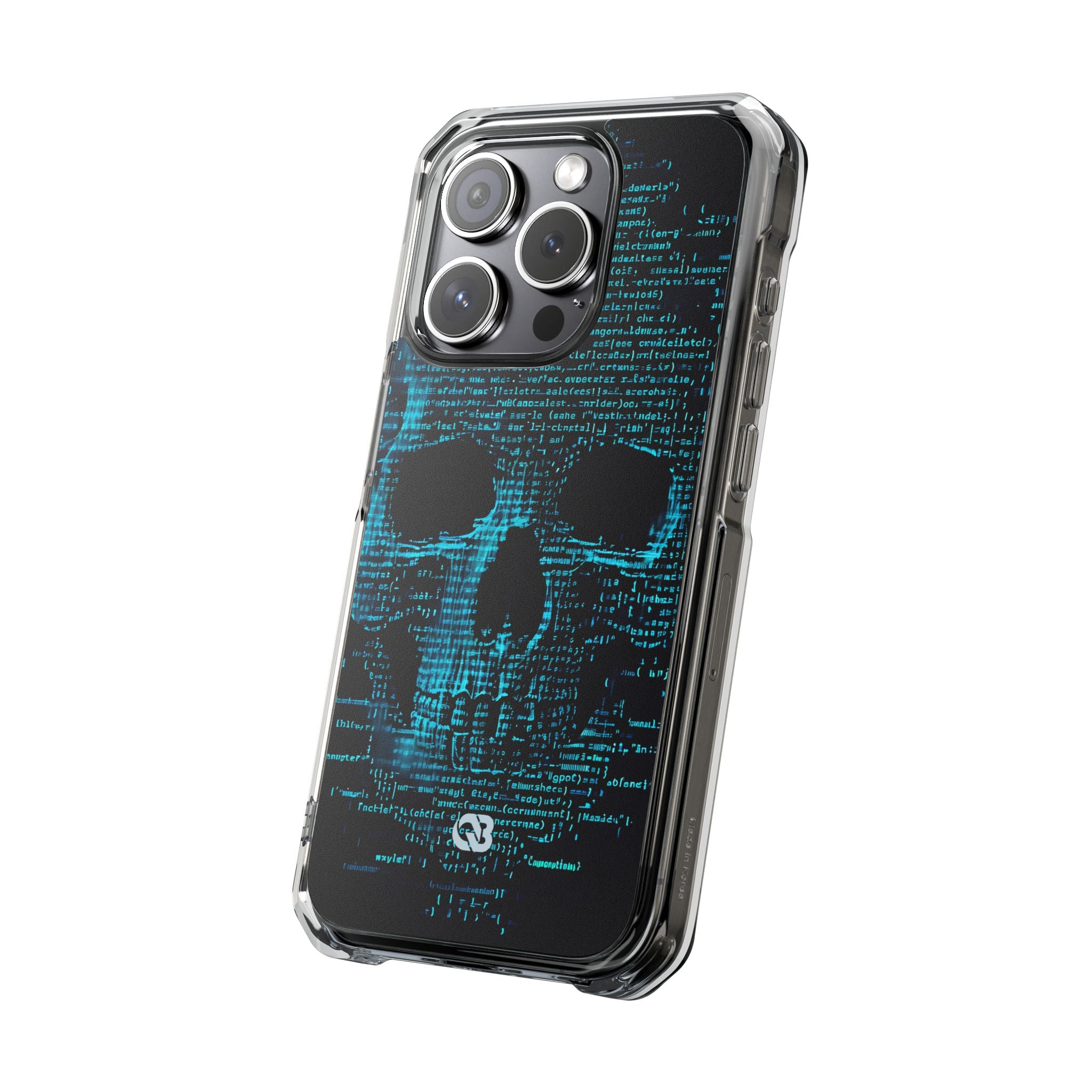Cyan Glitch Skull · Impact Custodia per iPhone · Magsafe