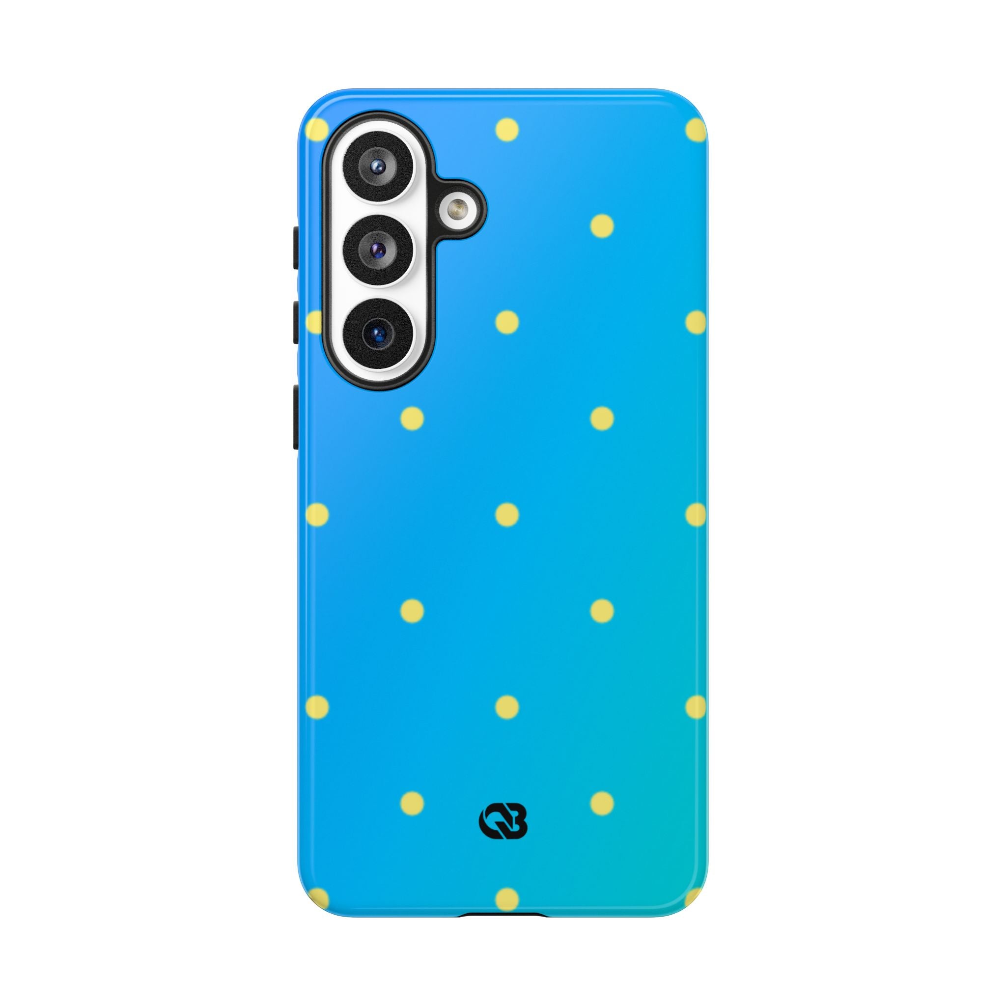 Cyan Sun Dots · Tough Handyhülle für Samsung