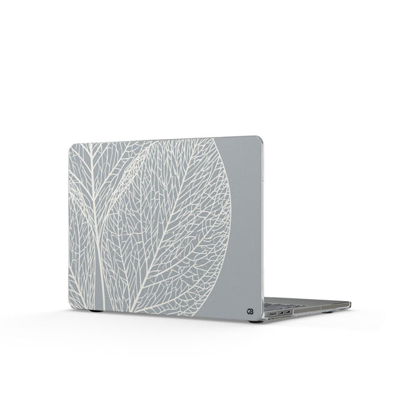 Minimal Leaf Skeleton · Clear Hard Case for MacBook · Grey