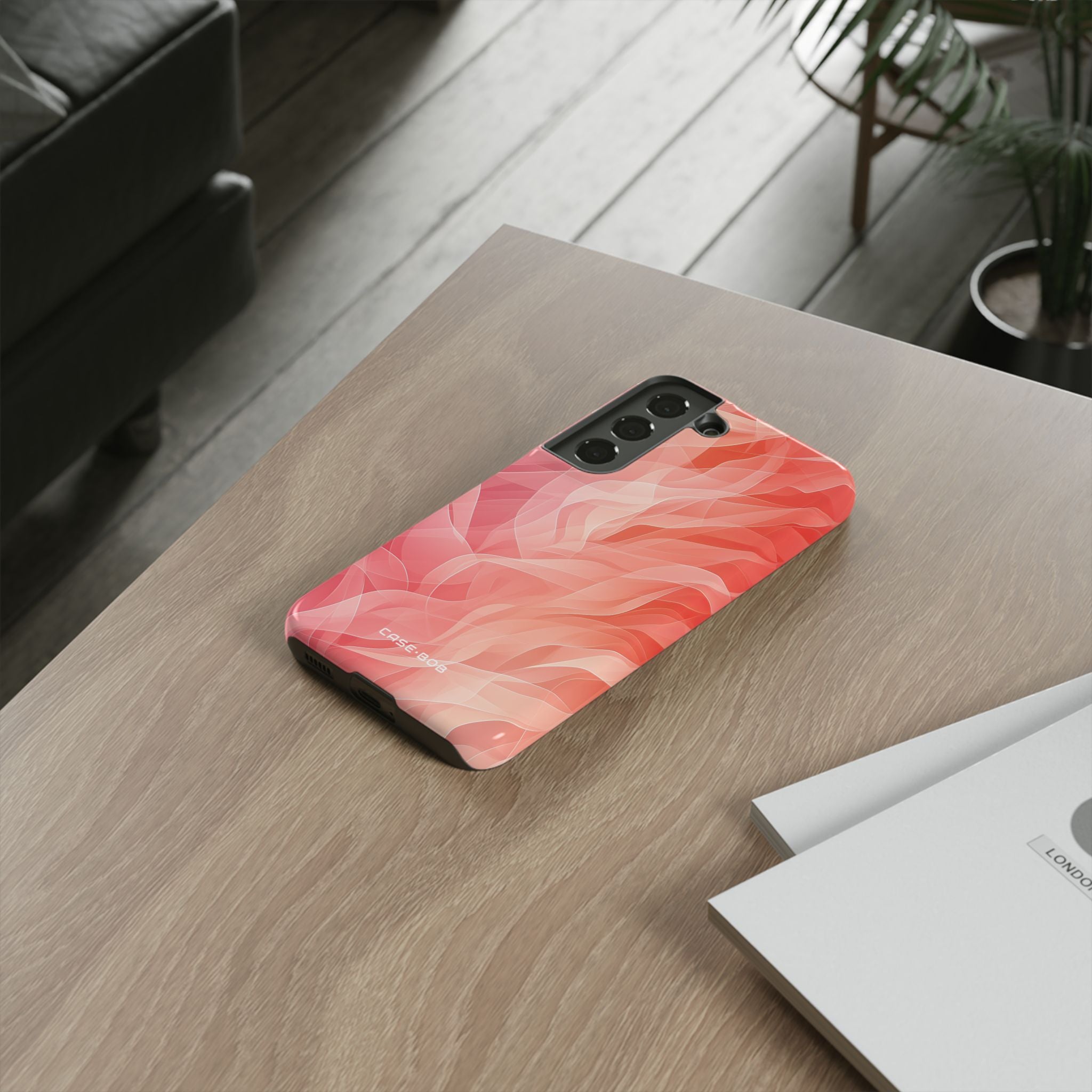 Peach Wave Drift Samsung S22 Case - Tough