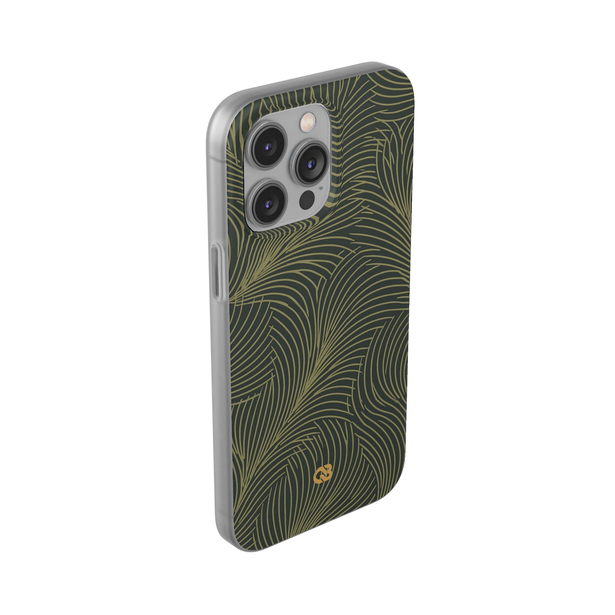 Green Lite Phone Case for iPhone - Dark Olive Plume