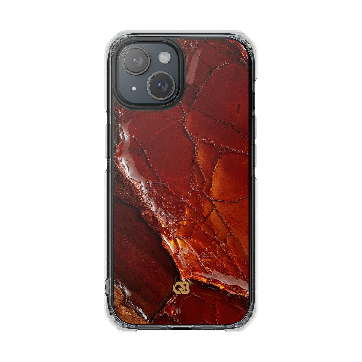 Amber Embrace · Clear Impact Magnetic Phone Case for iPhone · Brown