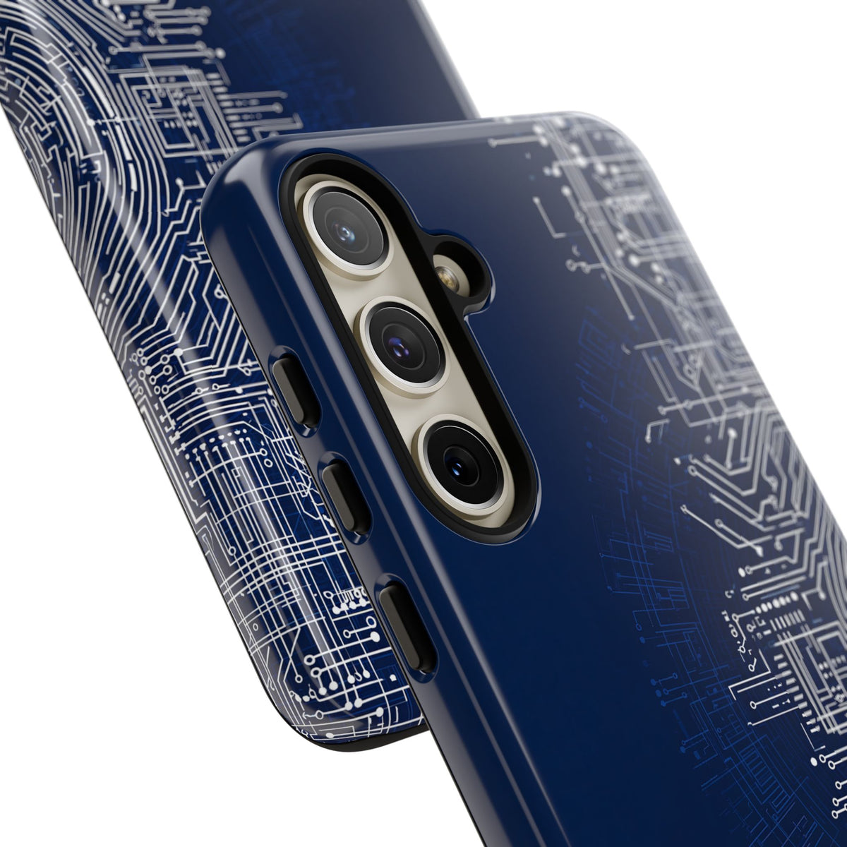 Blue Tough Phone Case for Samsung - Cobalt Circuit Logic