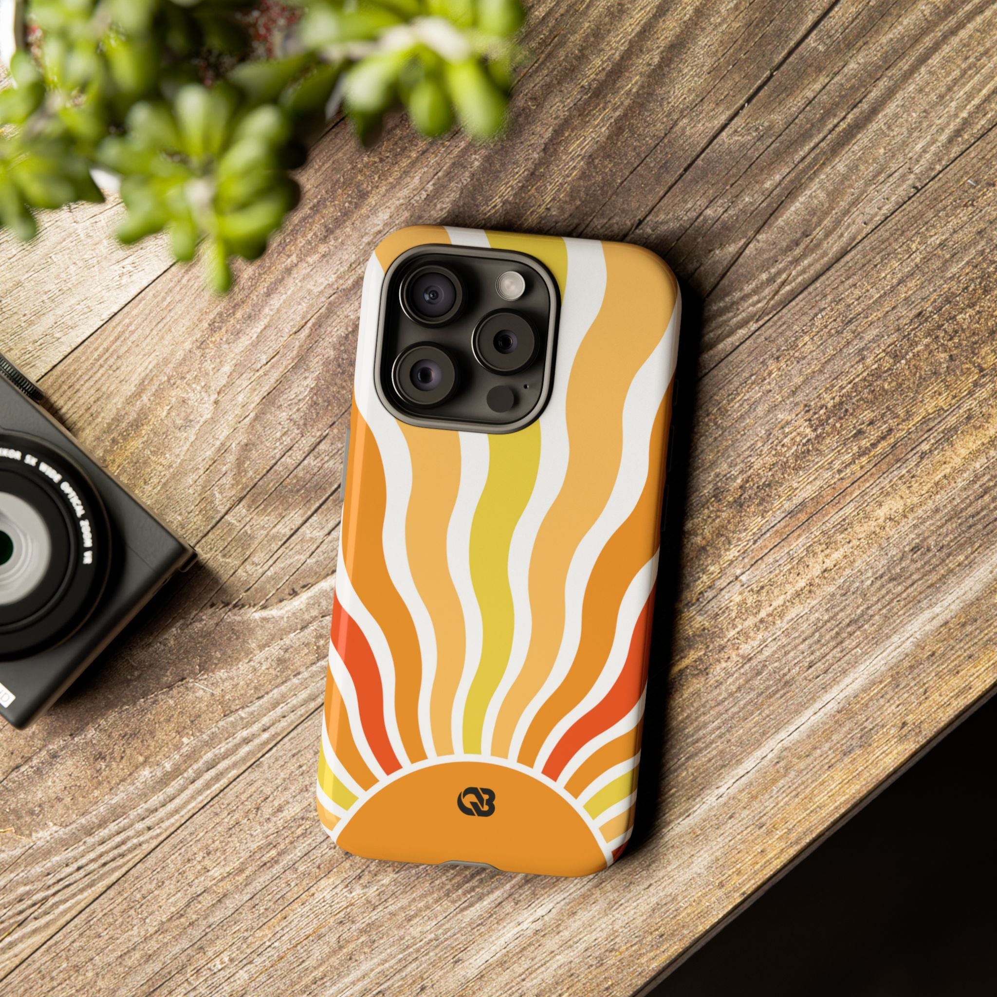 Amber Solar Waves · Tough Phone Case for iPhone