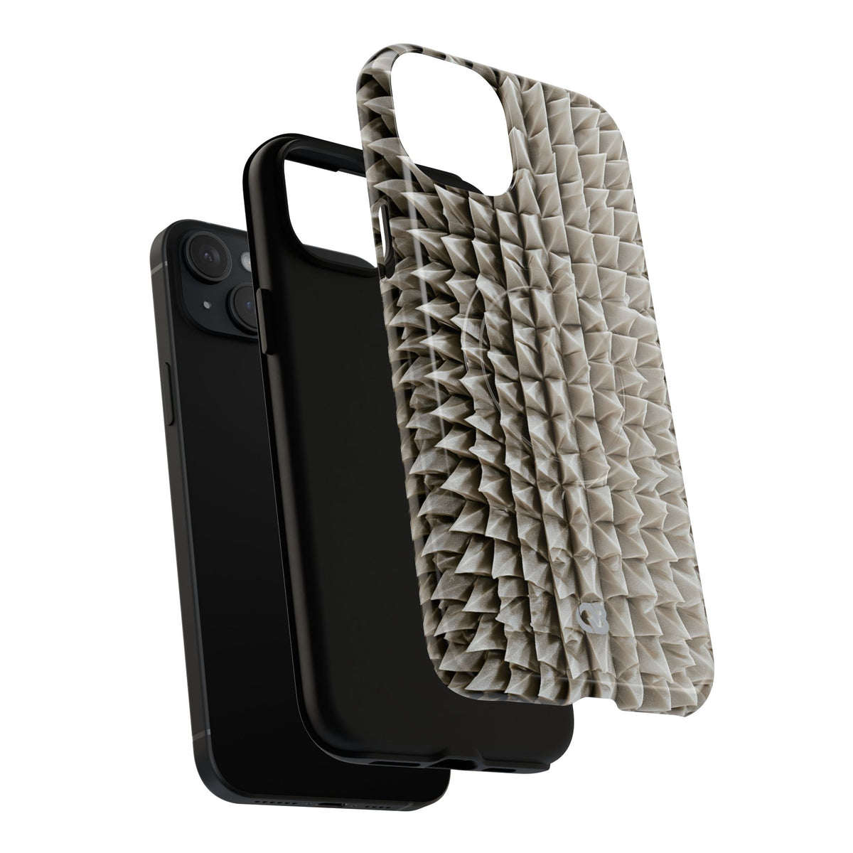 Beige Tough 2.0 Magsafe Phone Case for iPhone - Bone Spiked Grid