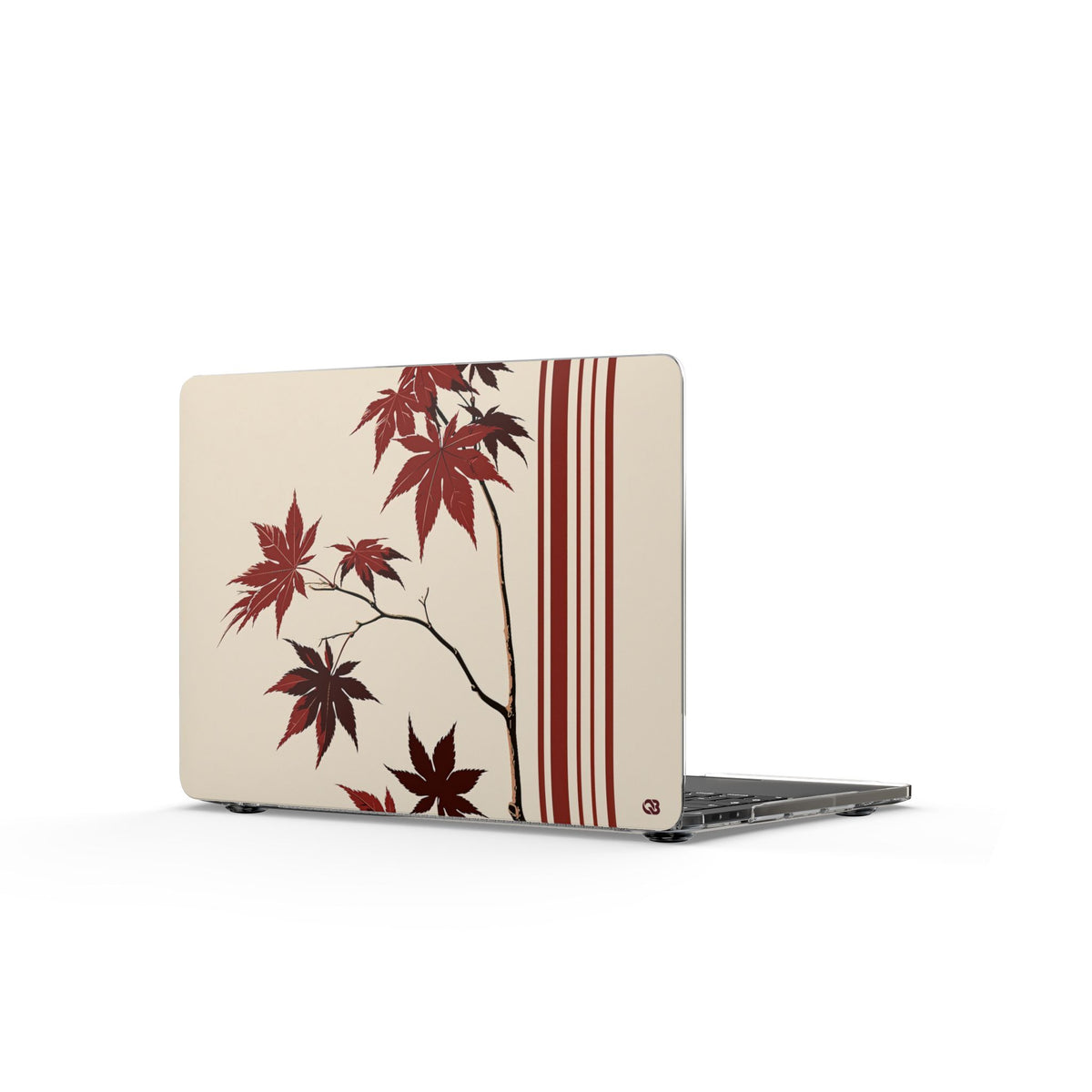 Crimson Maple Branch · Clear Hard Case for MacBook · Beige