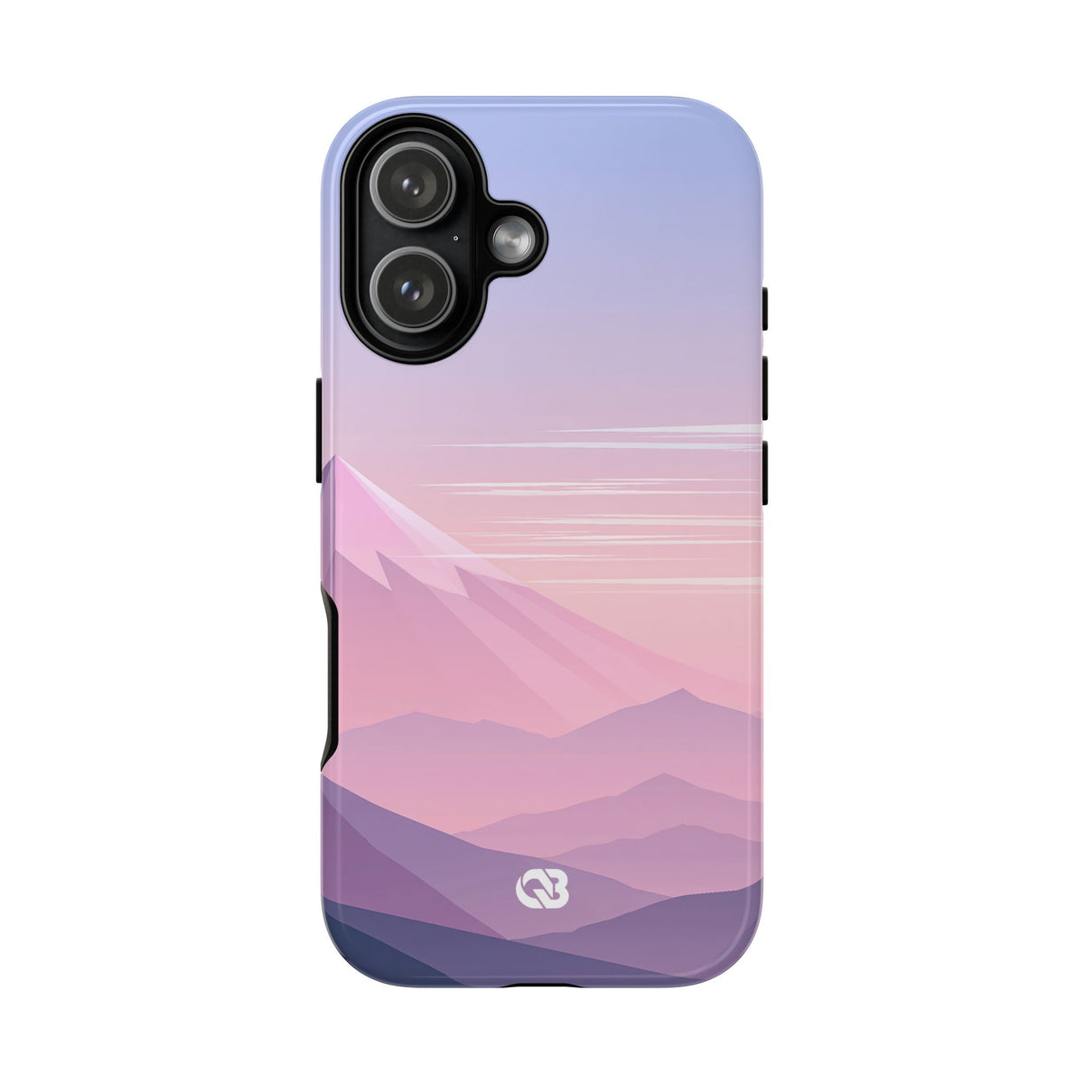 Purple Tough Phone Case for iPhone - Lavender Alpine Dawn