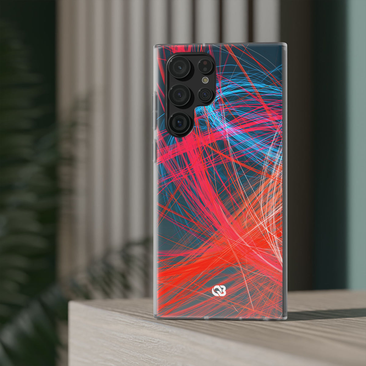 Neon Fiber Stream · Lite Phone Case for Samsung · Red