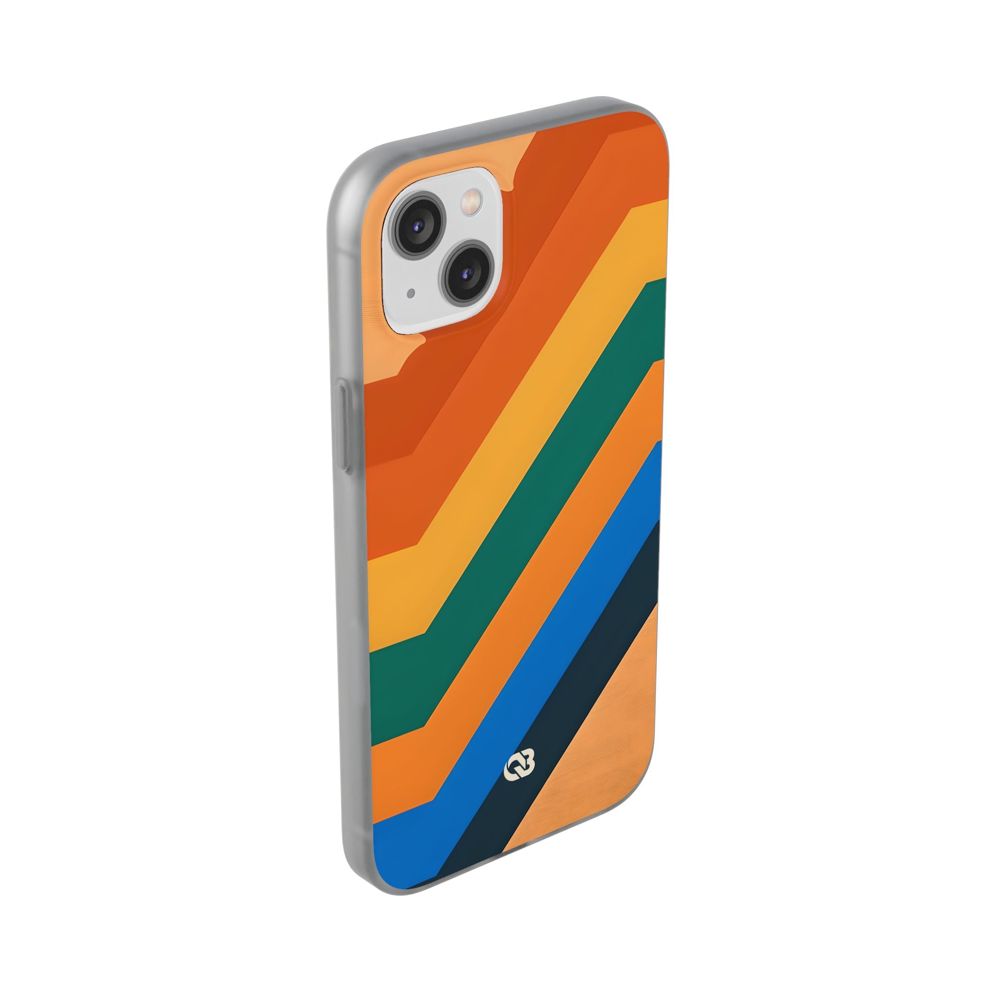 Retro Ridge Lines · Soft Phone Case for iPhone