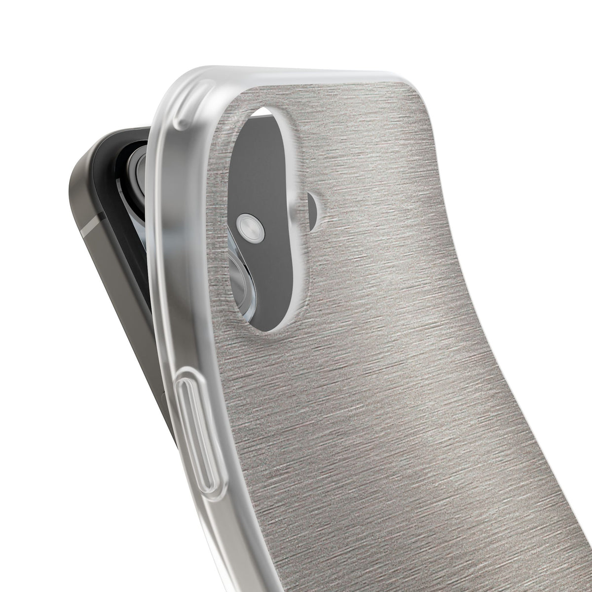 Brushed Silver Alloy · Lite Phone Case for iPhone · Silver