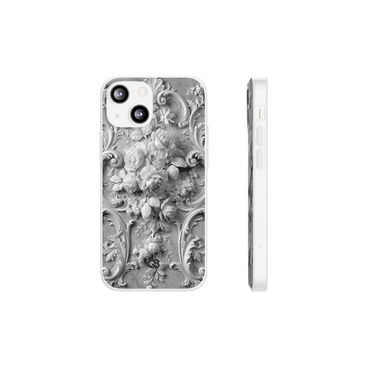 Rococo Marble Rose · Lite Phone Case for iPhone · White