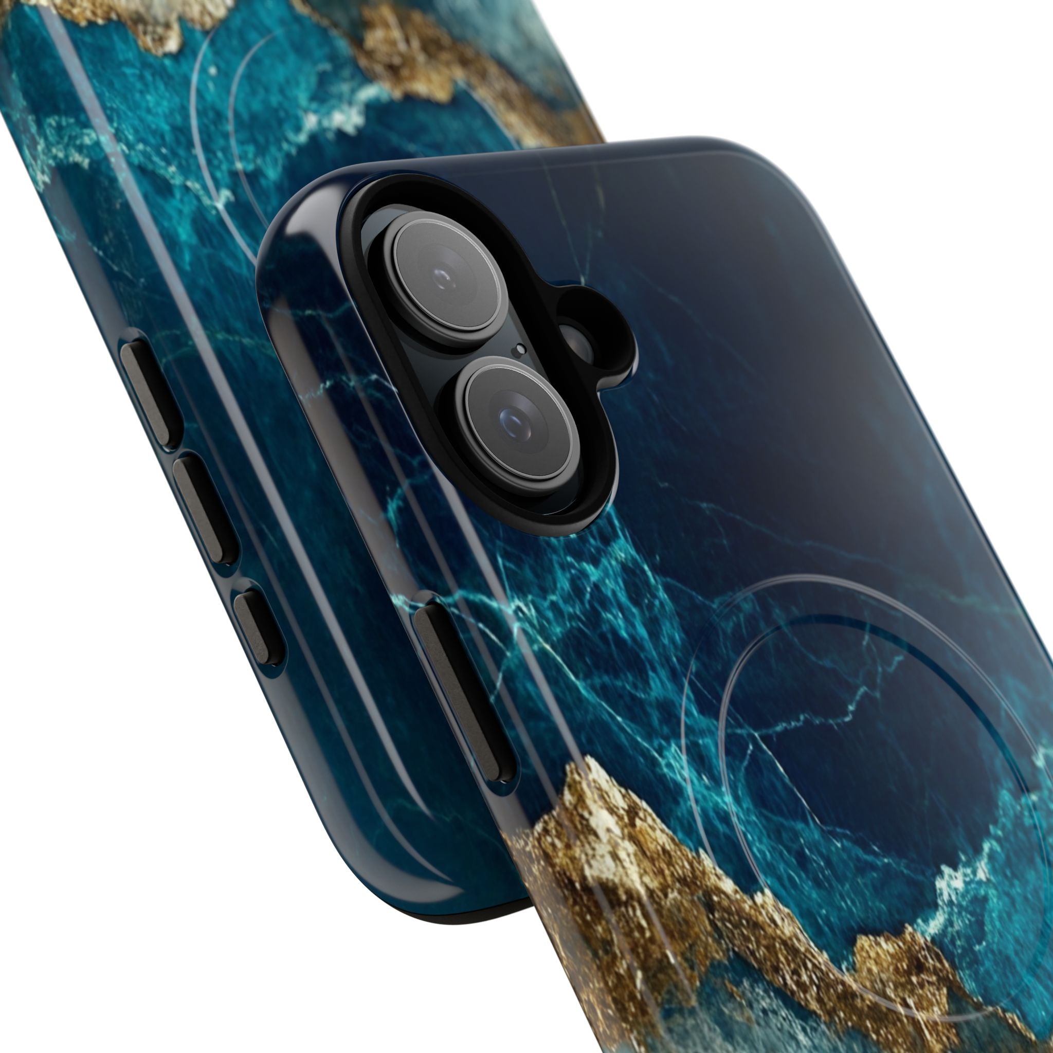 Gezacktes Gold Split iPhone 16 Plus Case - Tough+