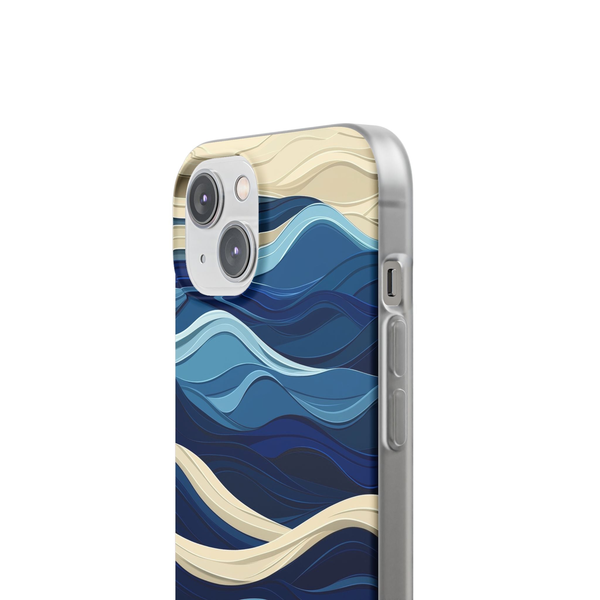 Cobalt Coast Layers · Soft Phone Case for iPhone
